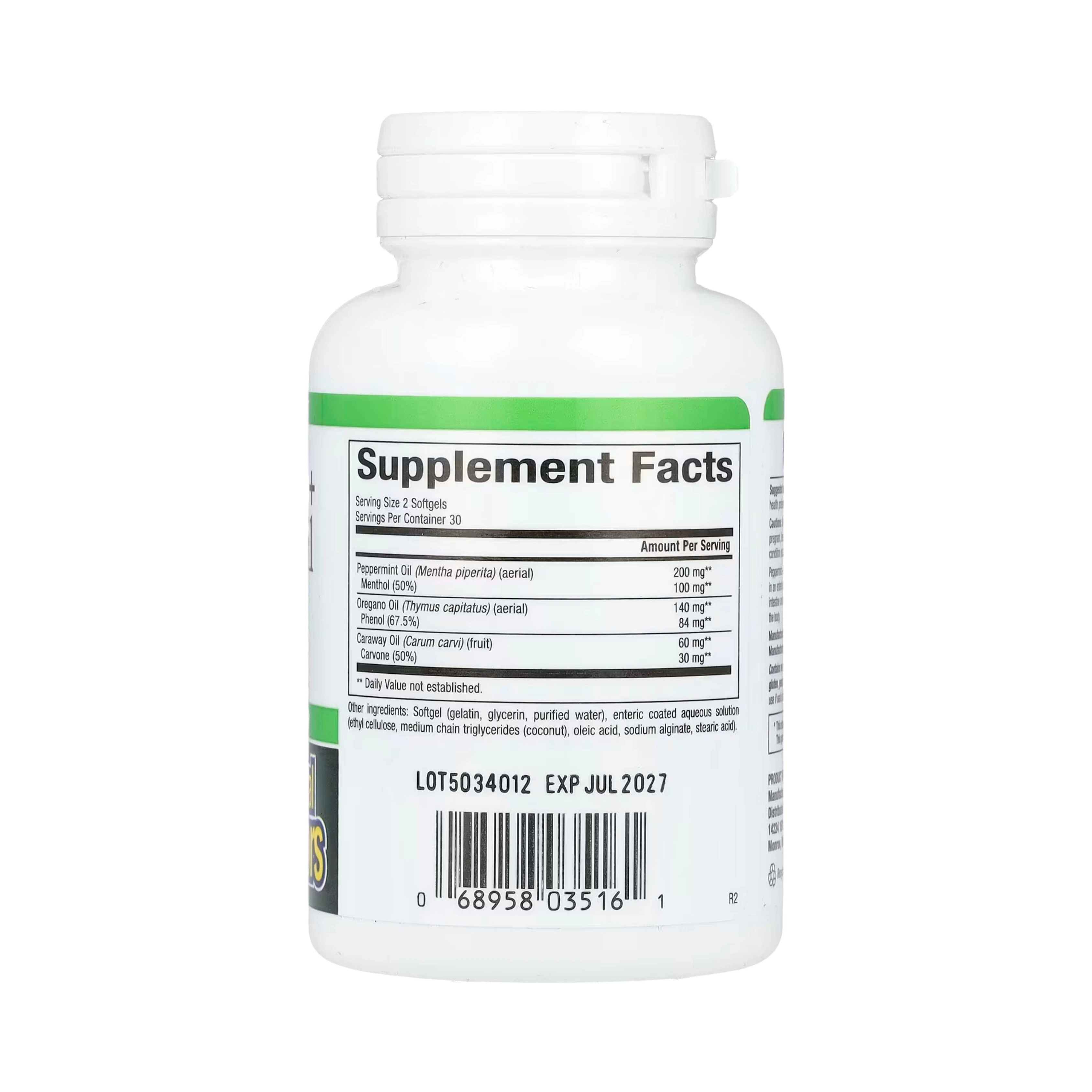 Natural Factors, Peppermint + Oregano Oil Complex, 60 Enteric Coated Softgels