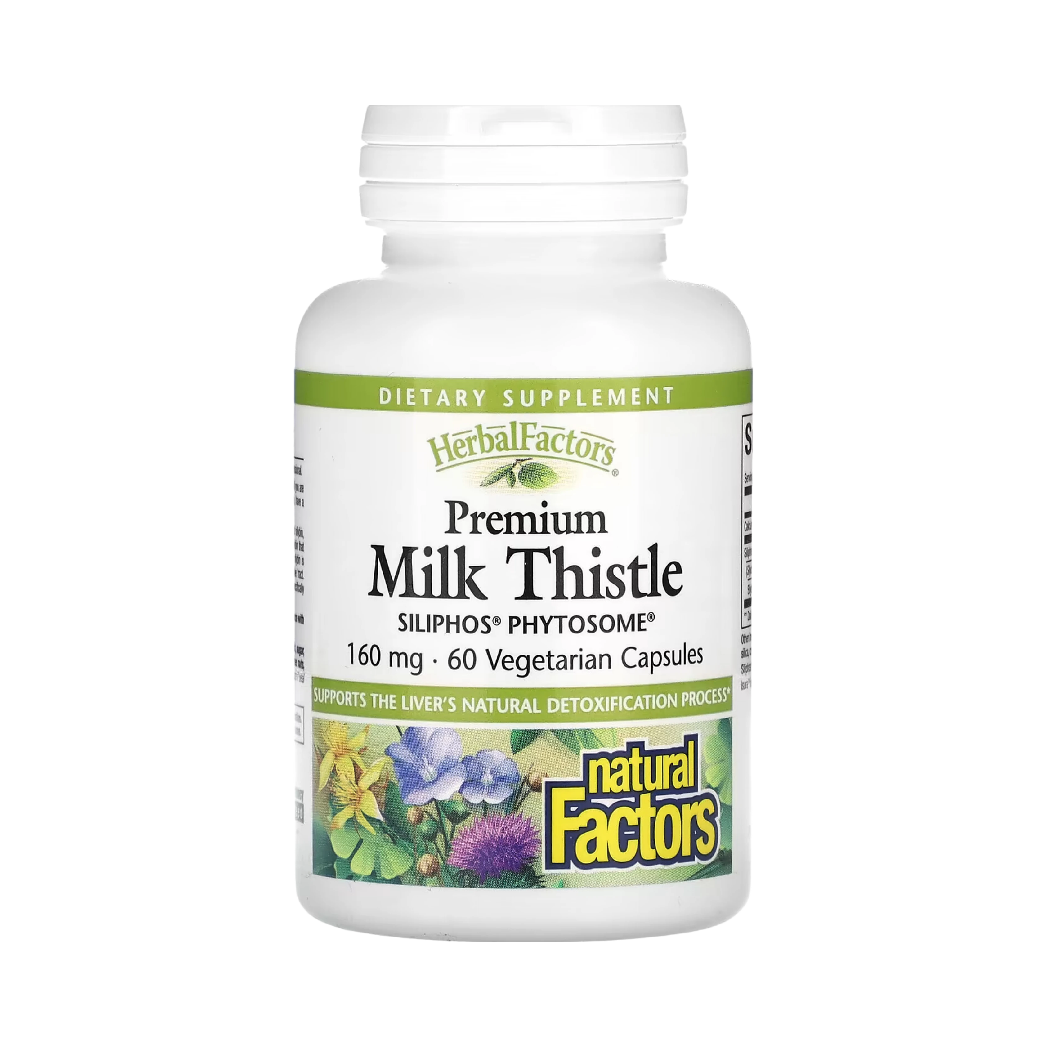 Natural Factors, Premium Milk Thistle, 160 Mg, 60 Vegetarian Capsules