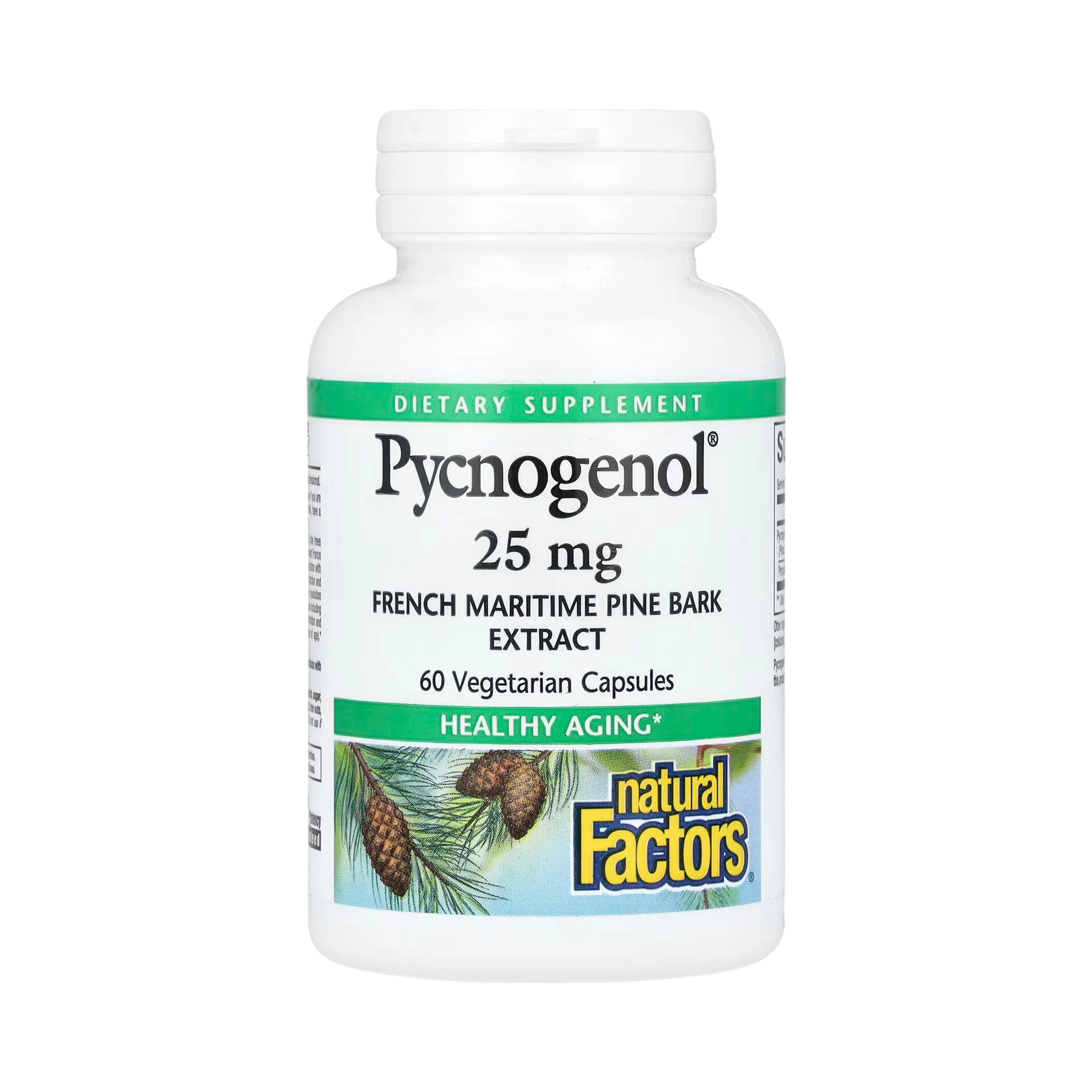 Natural Factors, Pycnogenol, 25 Mg, 60 Vegetarian Capsules