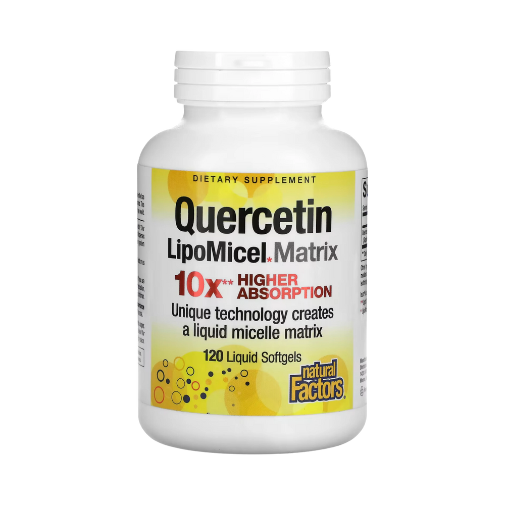 Natural Factors, Quercetin LipoMicel Matrix, 120 Liquid Softgels