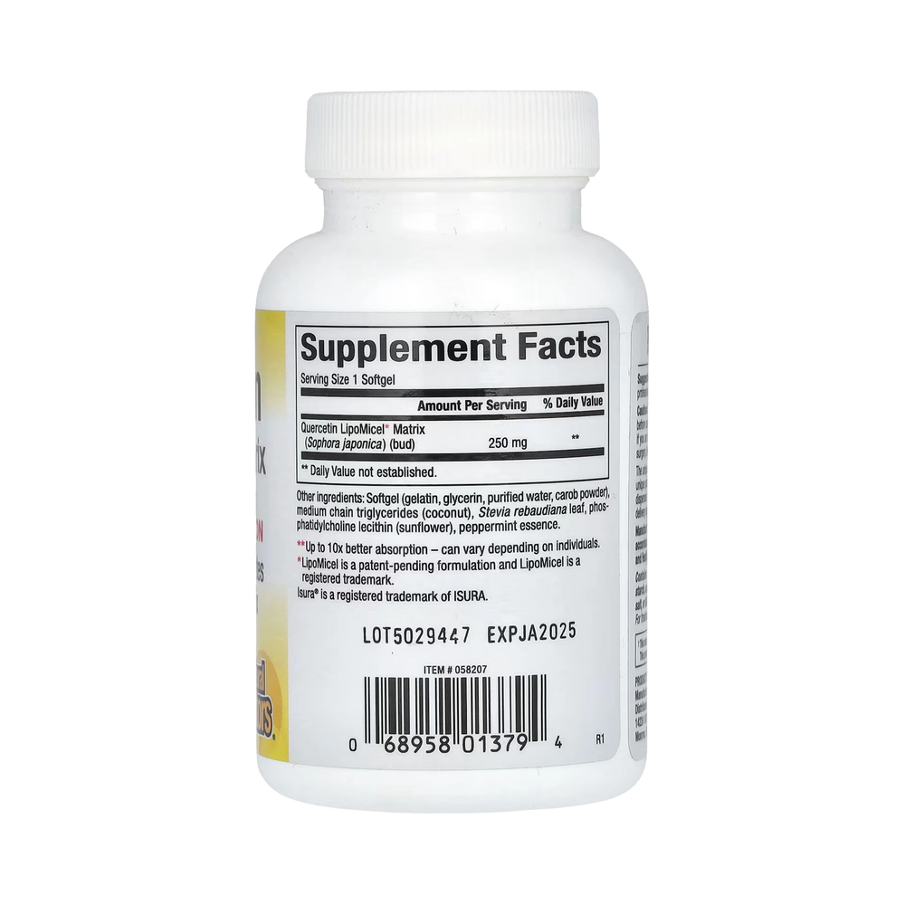 Natural Factors, Quercetin LipoMicel Matrix, 30 Liquid Softgels