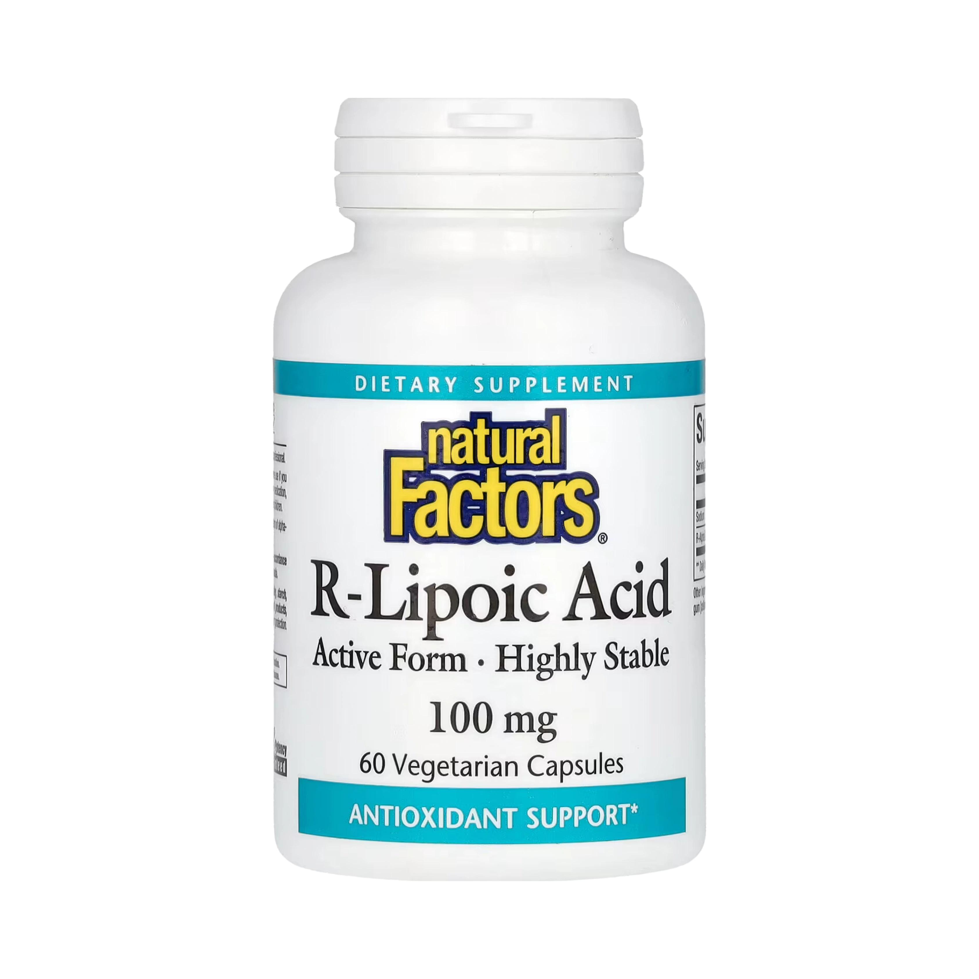 Natural Factors, R-Lipoic Acid, 100 Mg, 60 Vegetarian Capsules