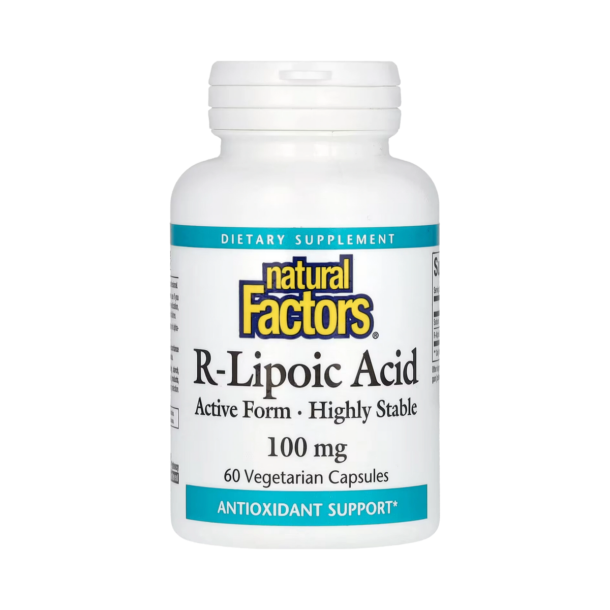Natural Factors, R-Lipoic Acid, 100 Mg, 60 Vegetarian Capsules