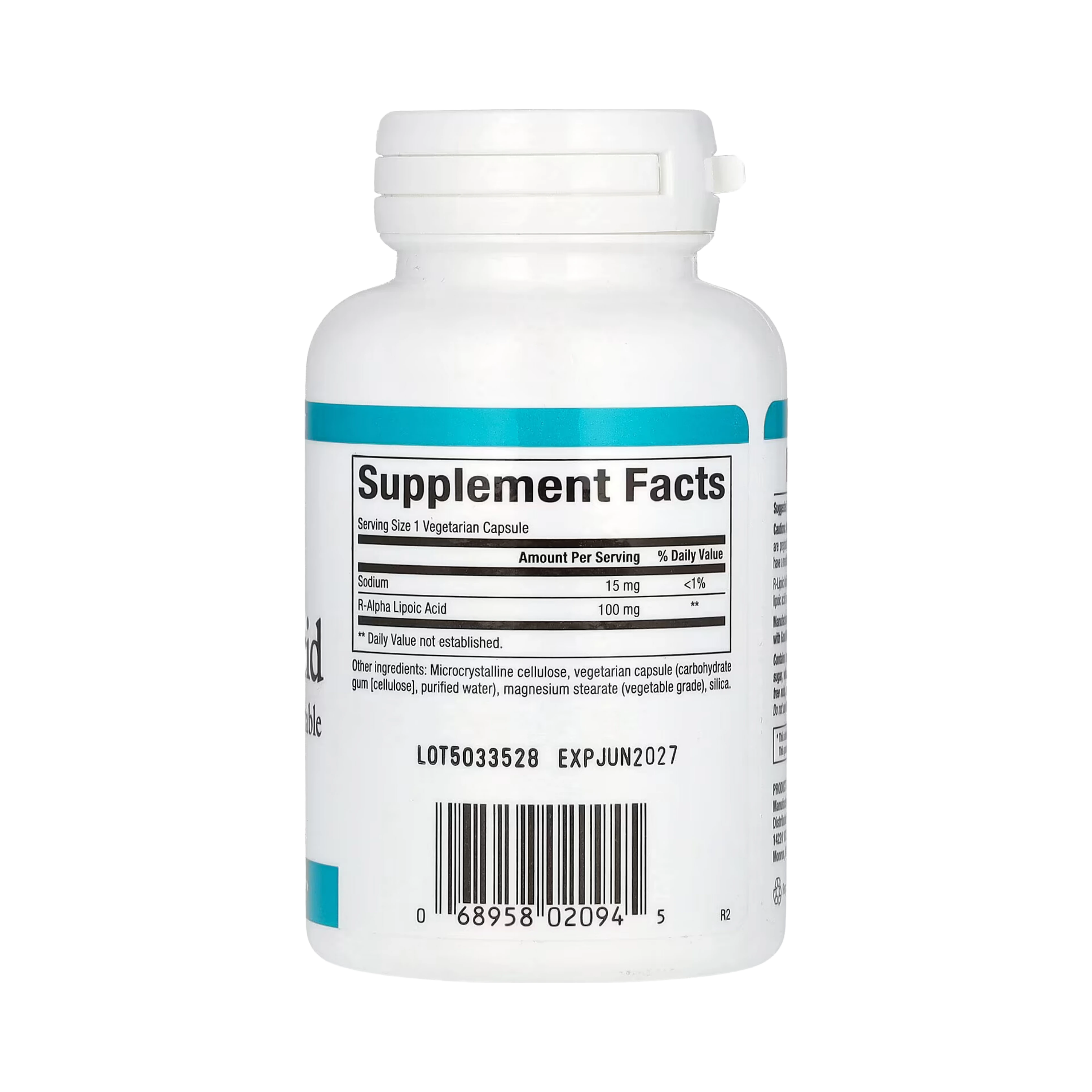 Natural Factors, R-Lipoic Acid, 100 Mg, 60 Vegetarian Capsules