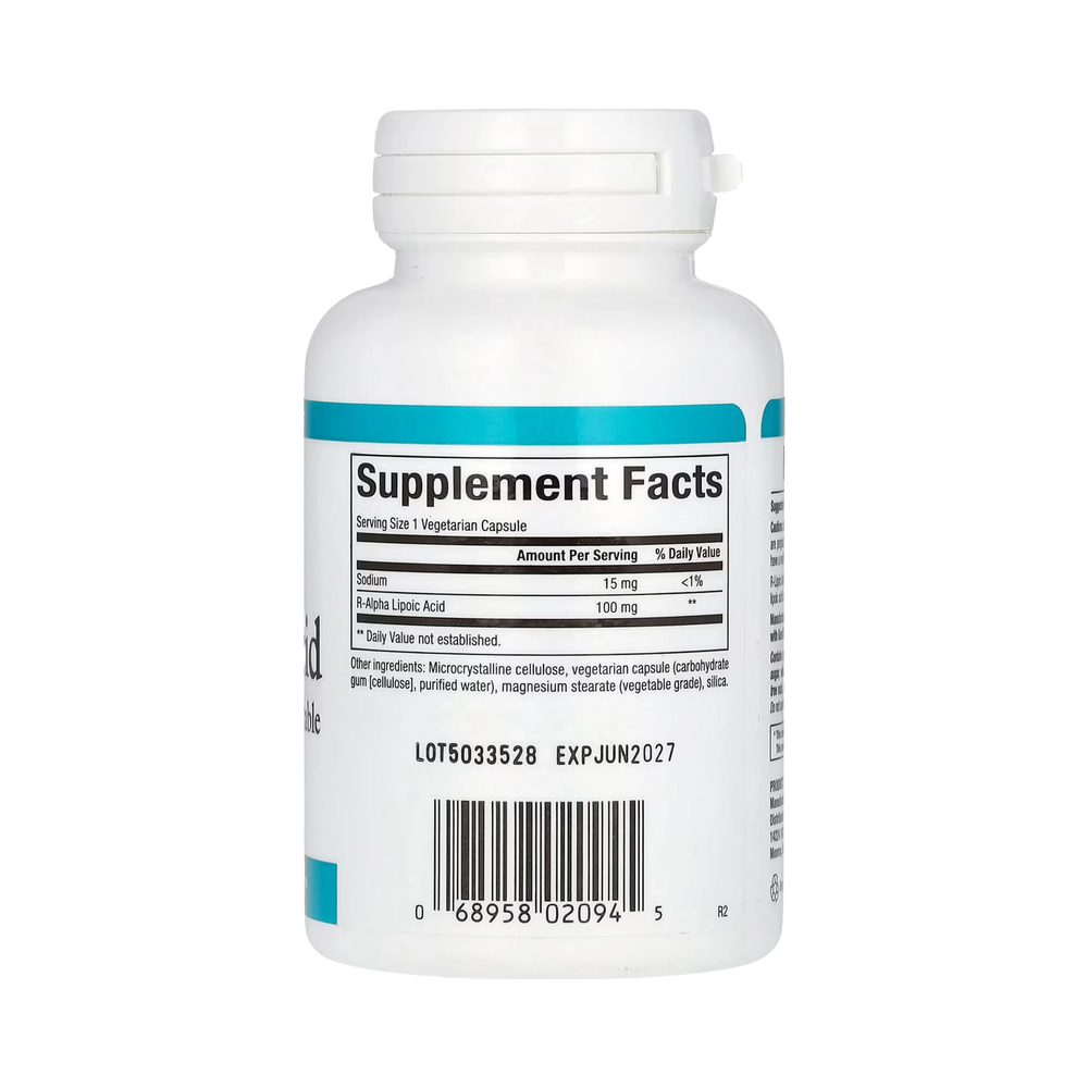 Natural Factors, R-Lipoic Acid, 100 Mg, 60 Vegetarian Capsules