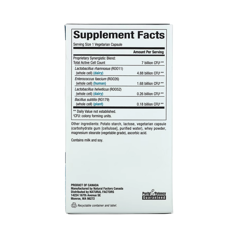 Natural Factors, ReliefBiotic IB, 7 Billion, 30 Vegetarian Capsules
