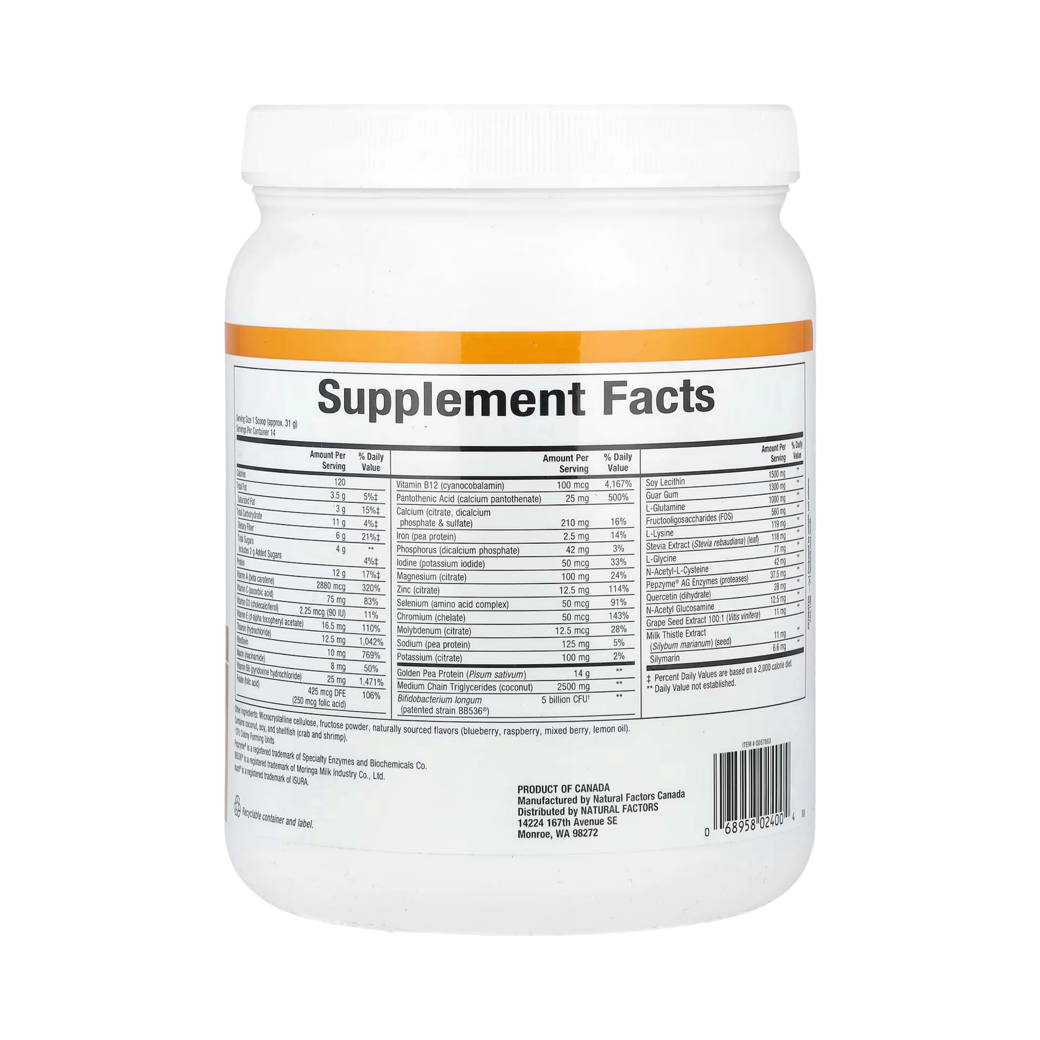 Natural Factors, RevitalX, Intestinal Rejuvenation Formula Drink Mix, 1 lb (454 g)