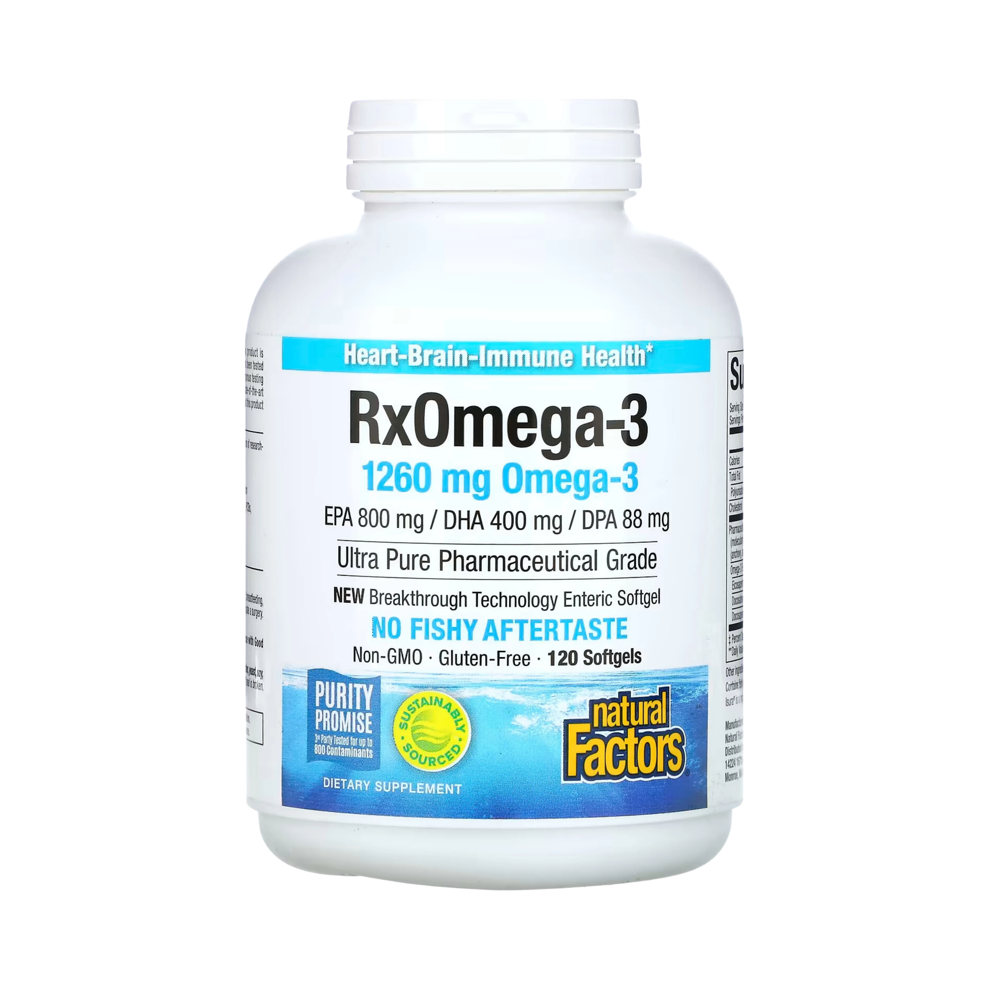 Natural Factors, Rx Omega-3, 1,260 Mg, 120 Softgels