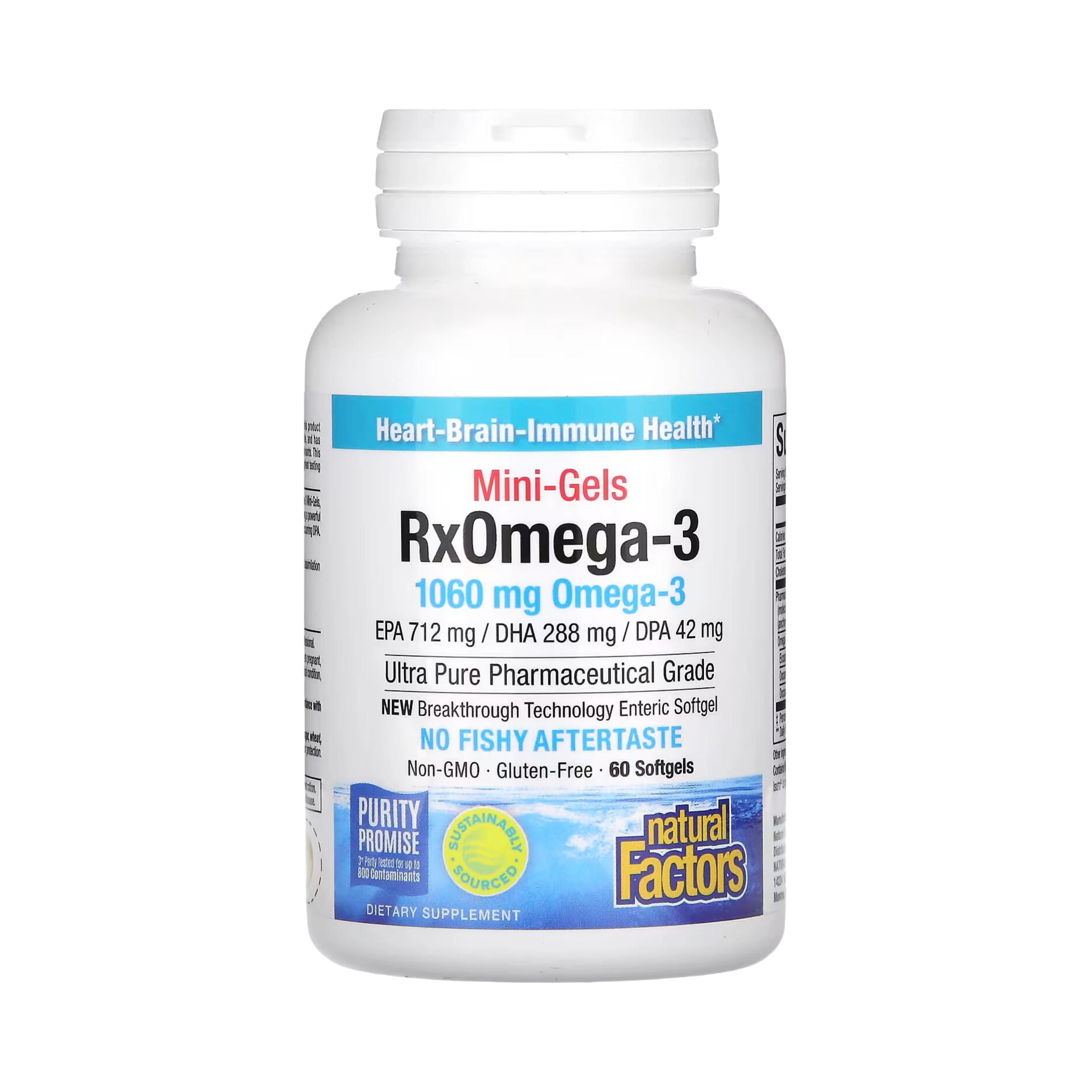 Natural Factors, RxOmega-3 Mini-Gels, 1,060 Mg, 60 Softgels