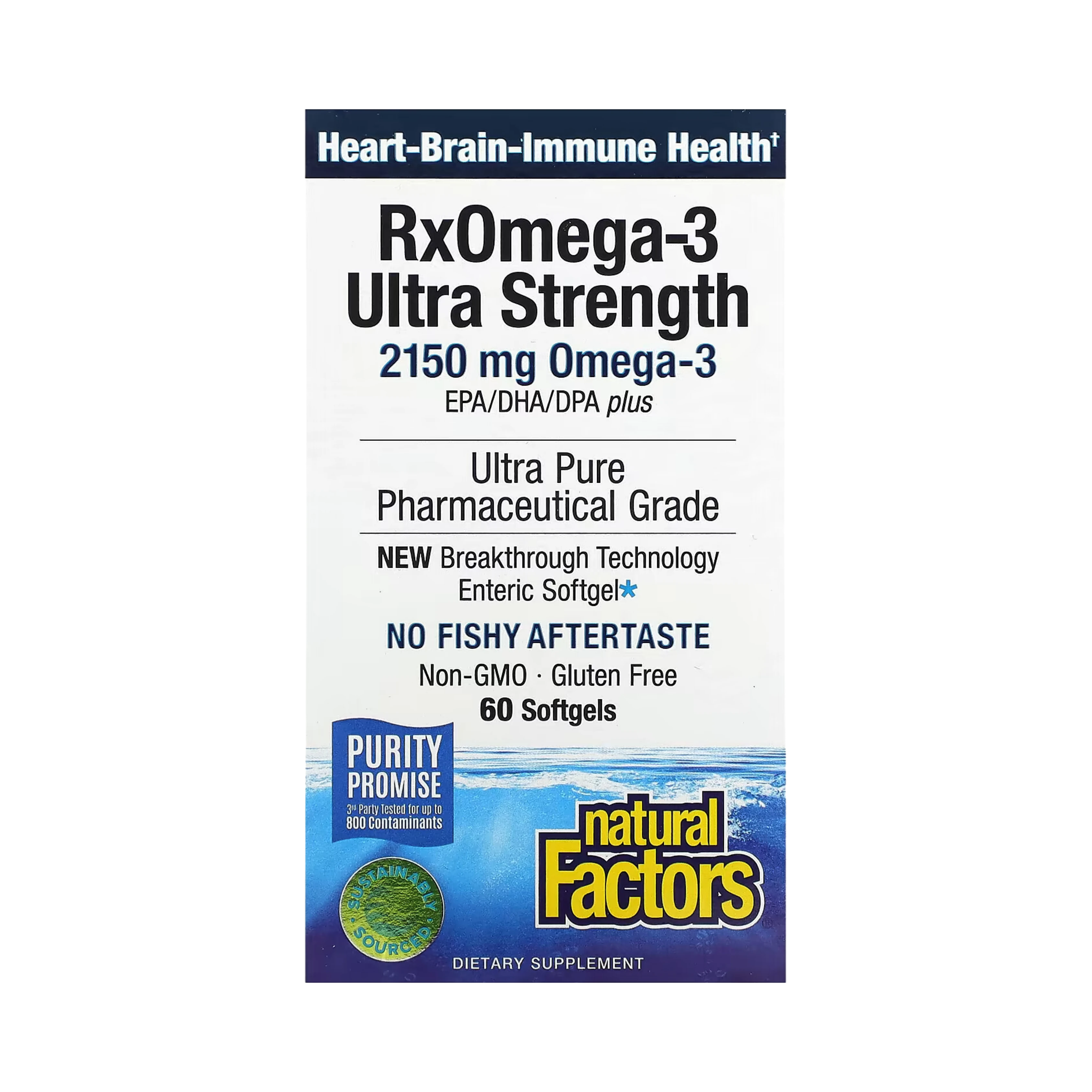 Natural Factors, RxOmega-3 Ultra Strength, 2,150 Mg, 60 Softgels