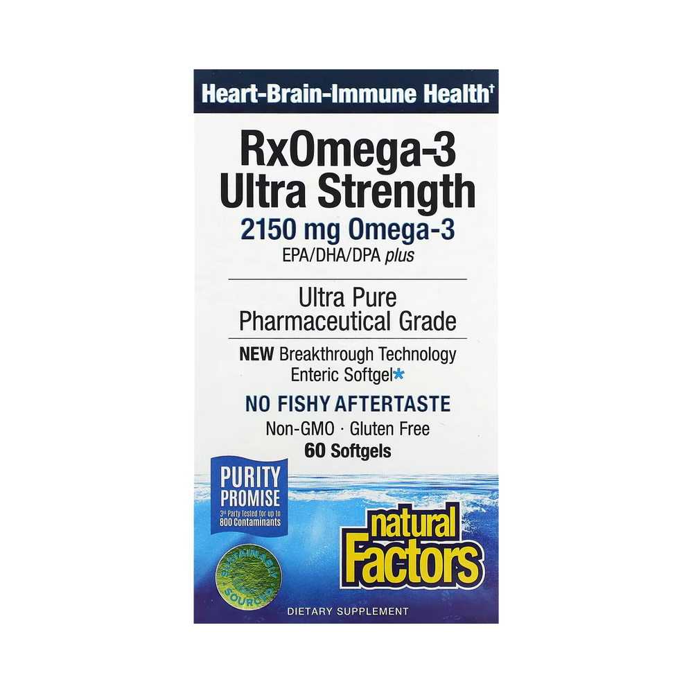 Natural Factors, RxOmega-3 Ultra Strength, 2,150 Mg, 60 Softgels