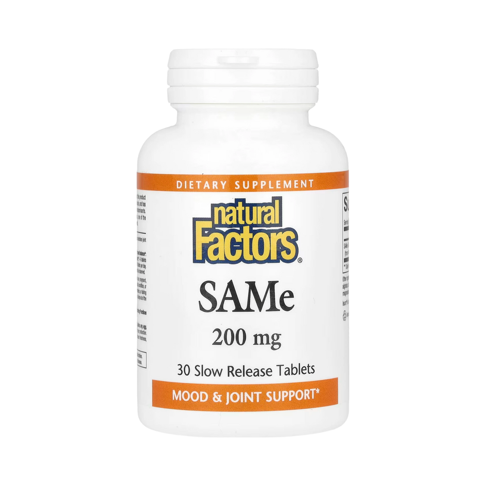Natural Factors, SAMe, 200 Mg, 30 Slow Release Tablets