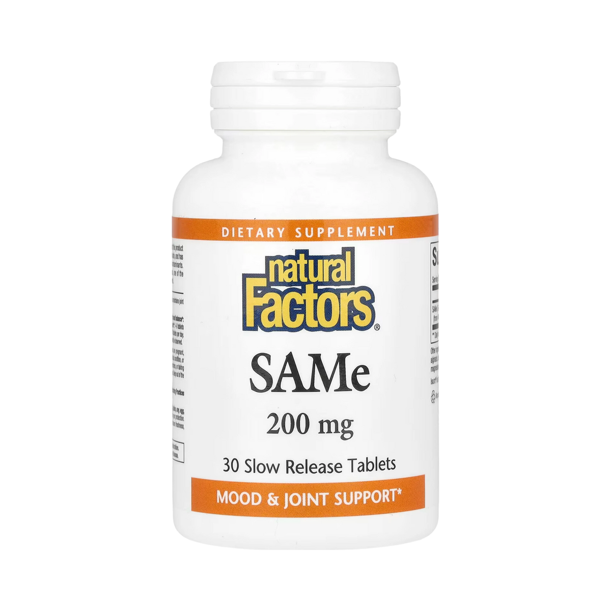 Natural Factors, SAMe, 200 Mg, 30 Slow Release Tablets