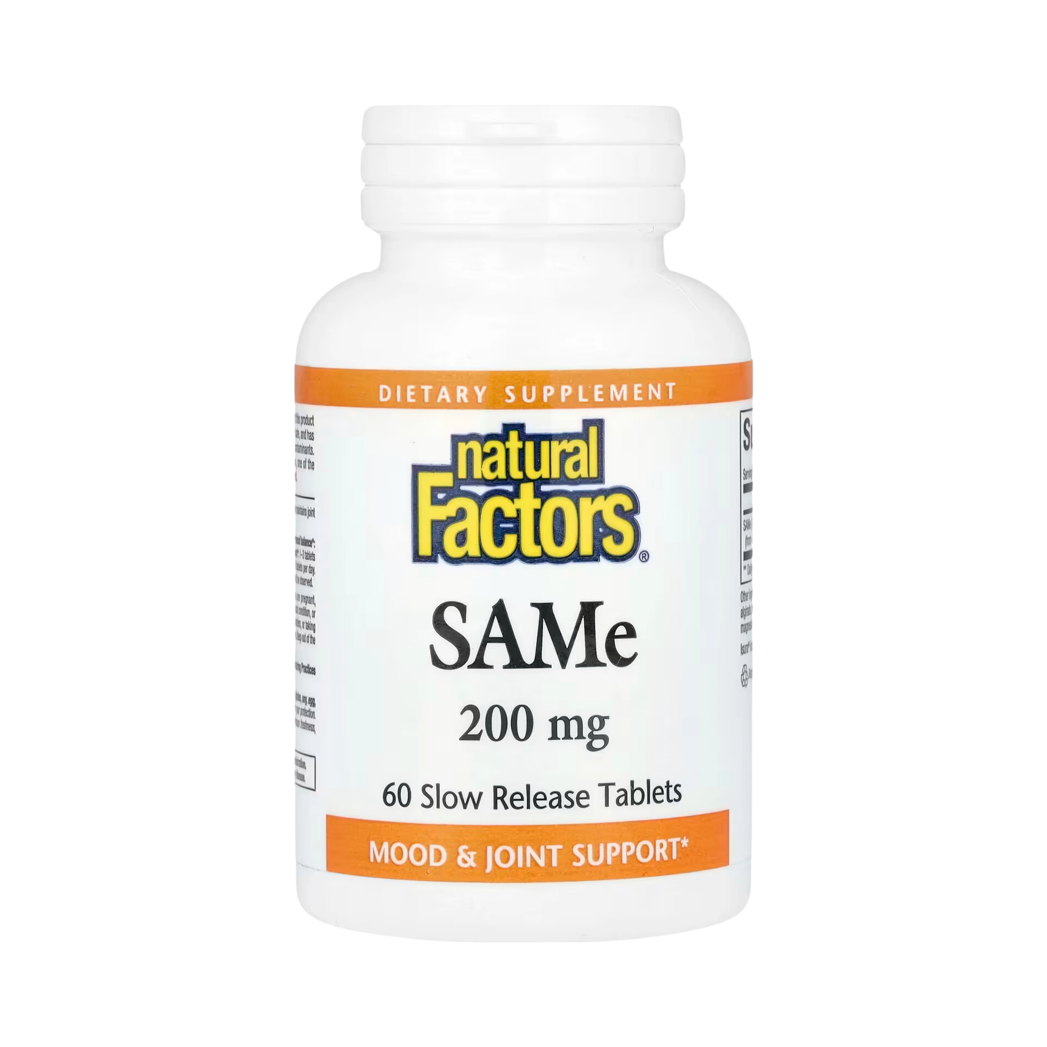 Natural Factors, SAMe, 200 Mg, 60 Slow Release Tablets