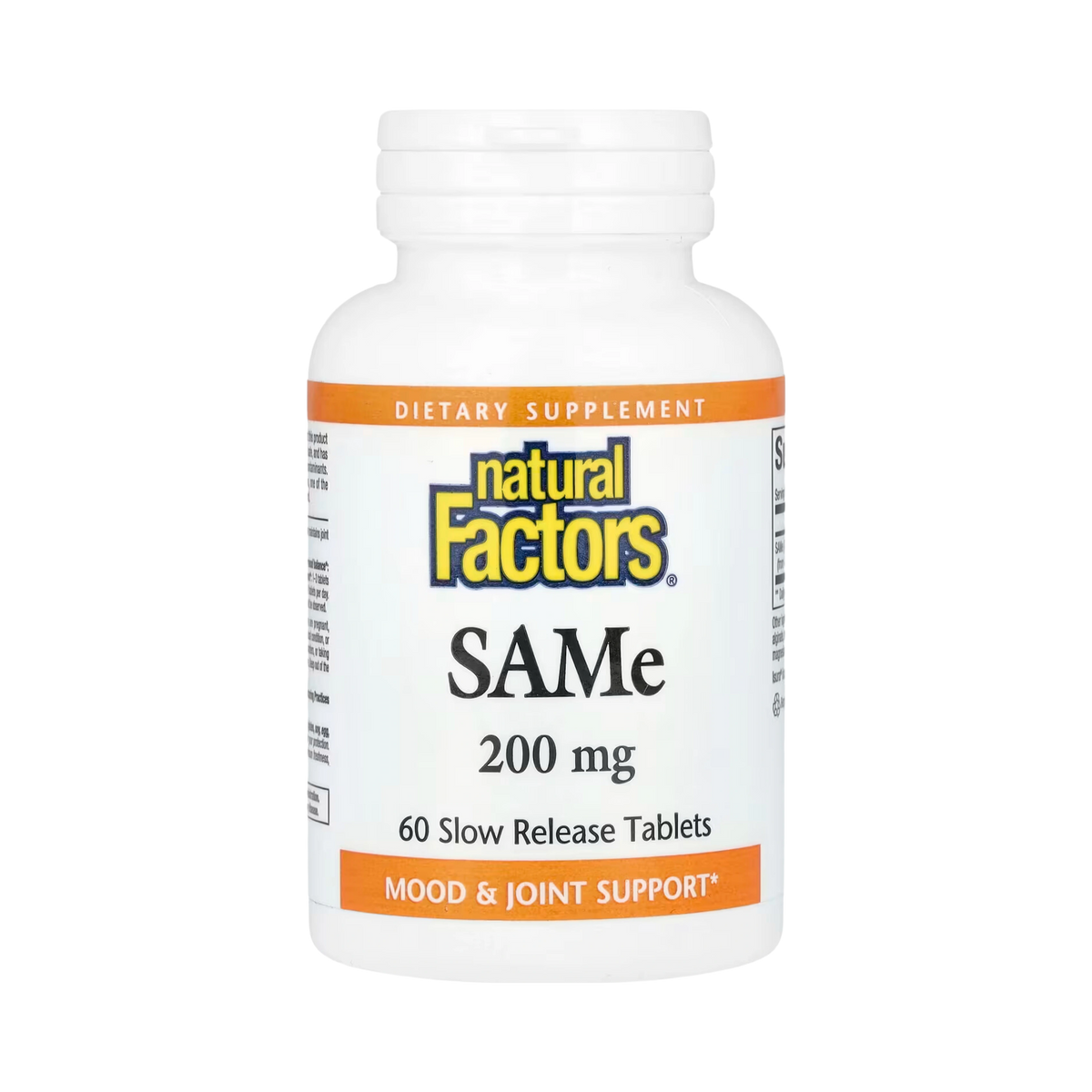 Natural Factors, SAMe, 200 Mg, 60 Slow Release Tablets
