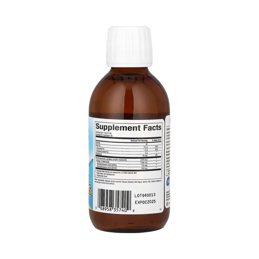Natural Factors, SeaRich Omega-3, Delicious Lemon Meringue, 6.76 fl Oz