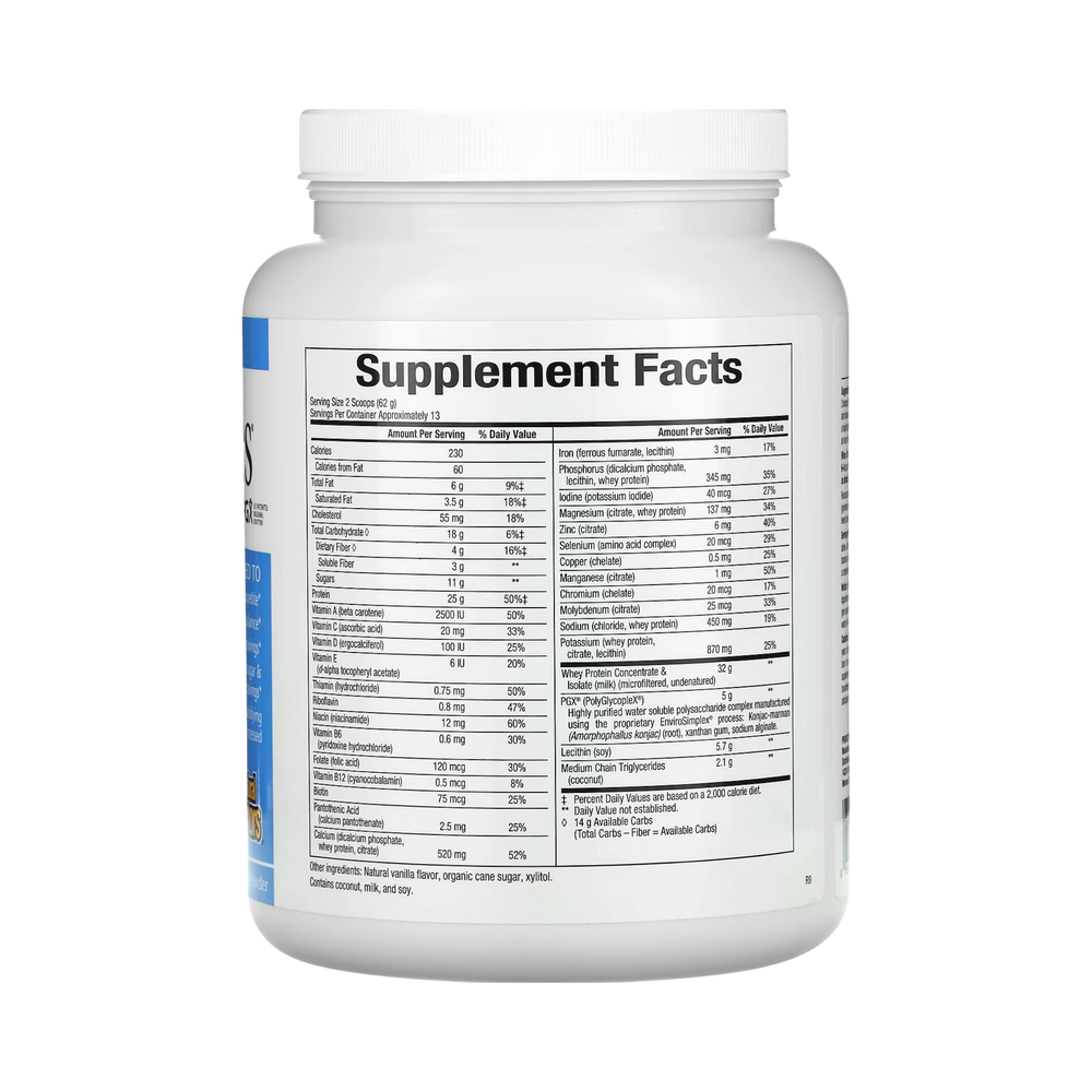Natural Factors, SlimStyles, Weight Loss Drink Mix Powder with PGX, French Vanilla, 1 lb 12 Oz