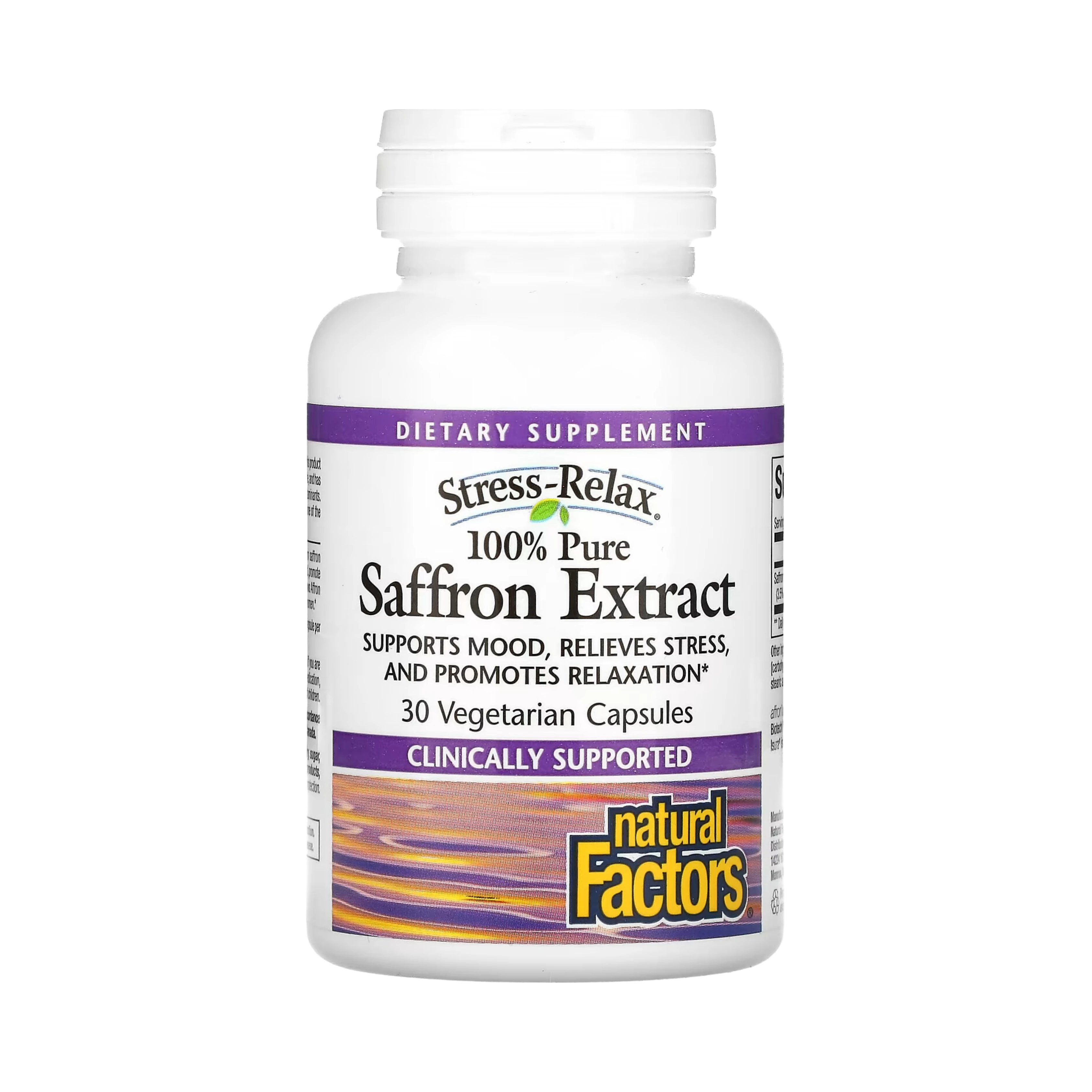 Natural Factors, Stress-Relax, 100% Pure Saffron Extract, 30 Vegetarian Capsules