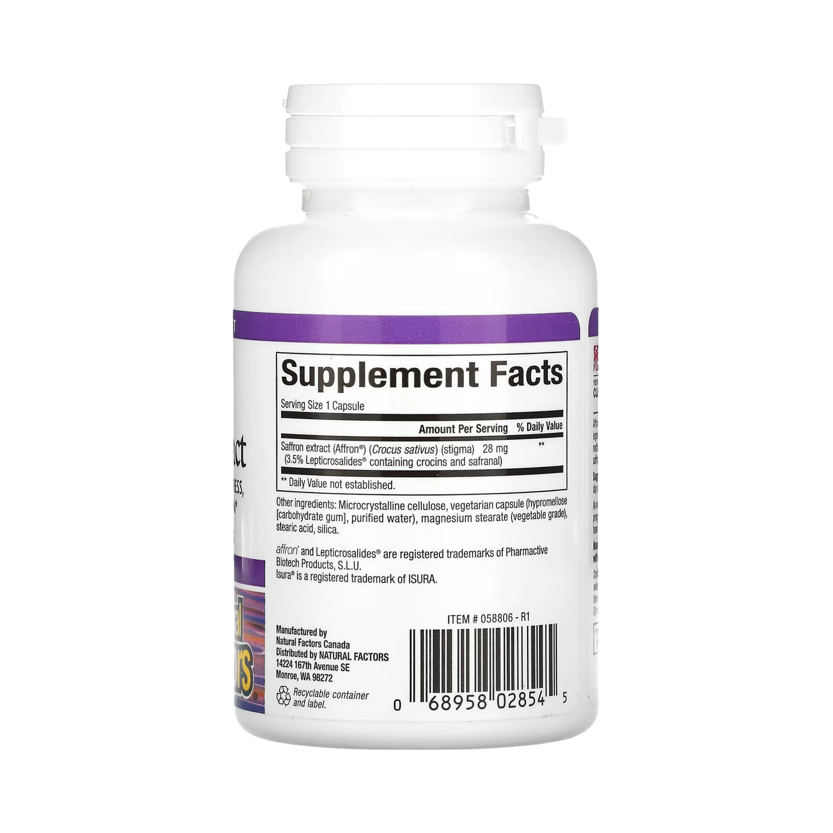 Natural Factors, Stress-Relax, 100% Pure Saffron Extract, 30 Vegetarian Capsules