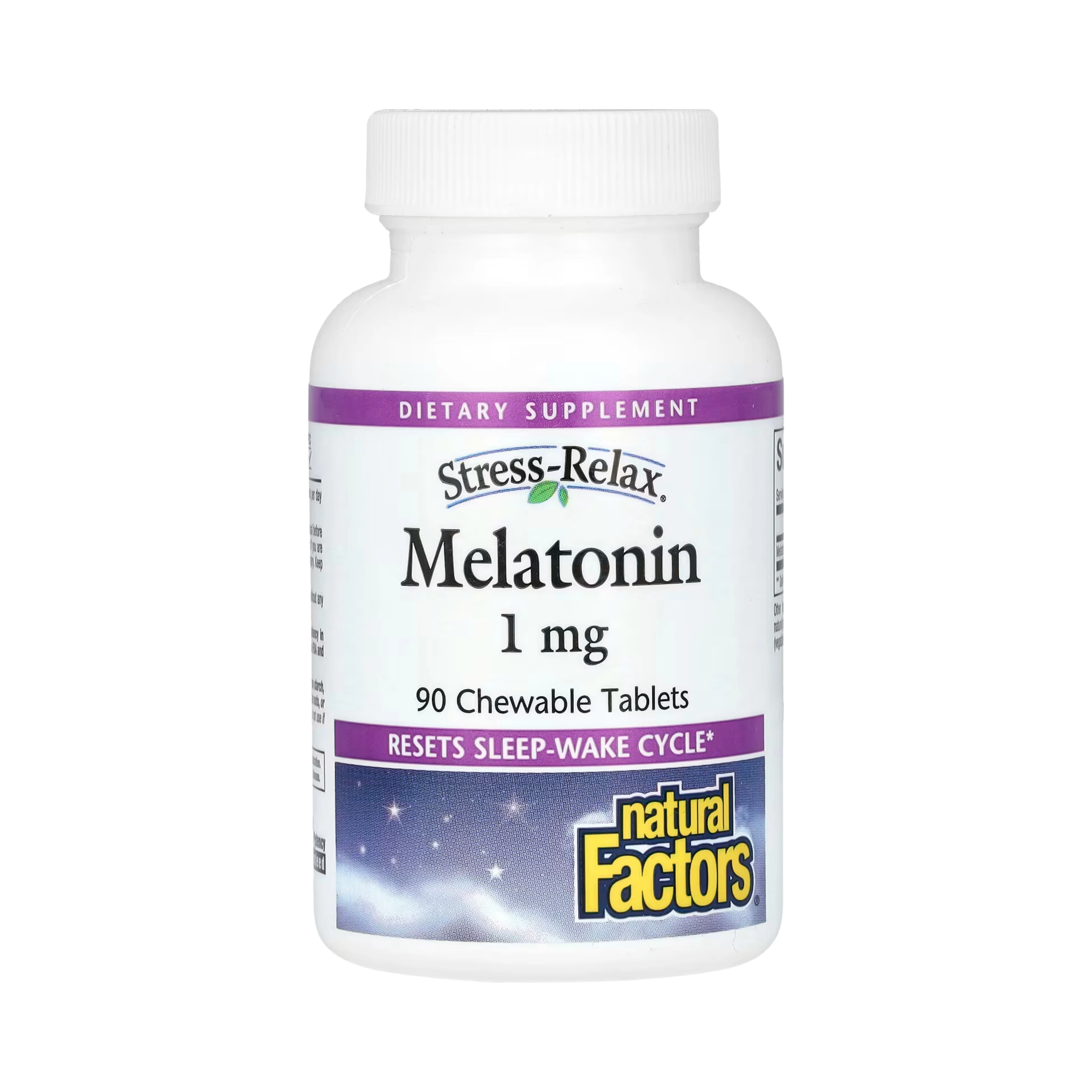 Natural Factors, Stress-Relax, Melatonin, 1 Mg, 90 Chewable Tablets