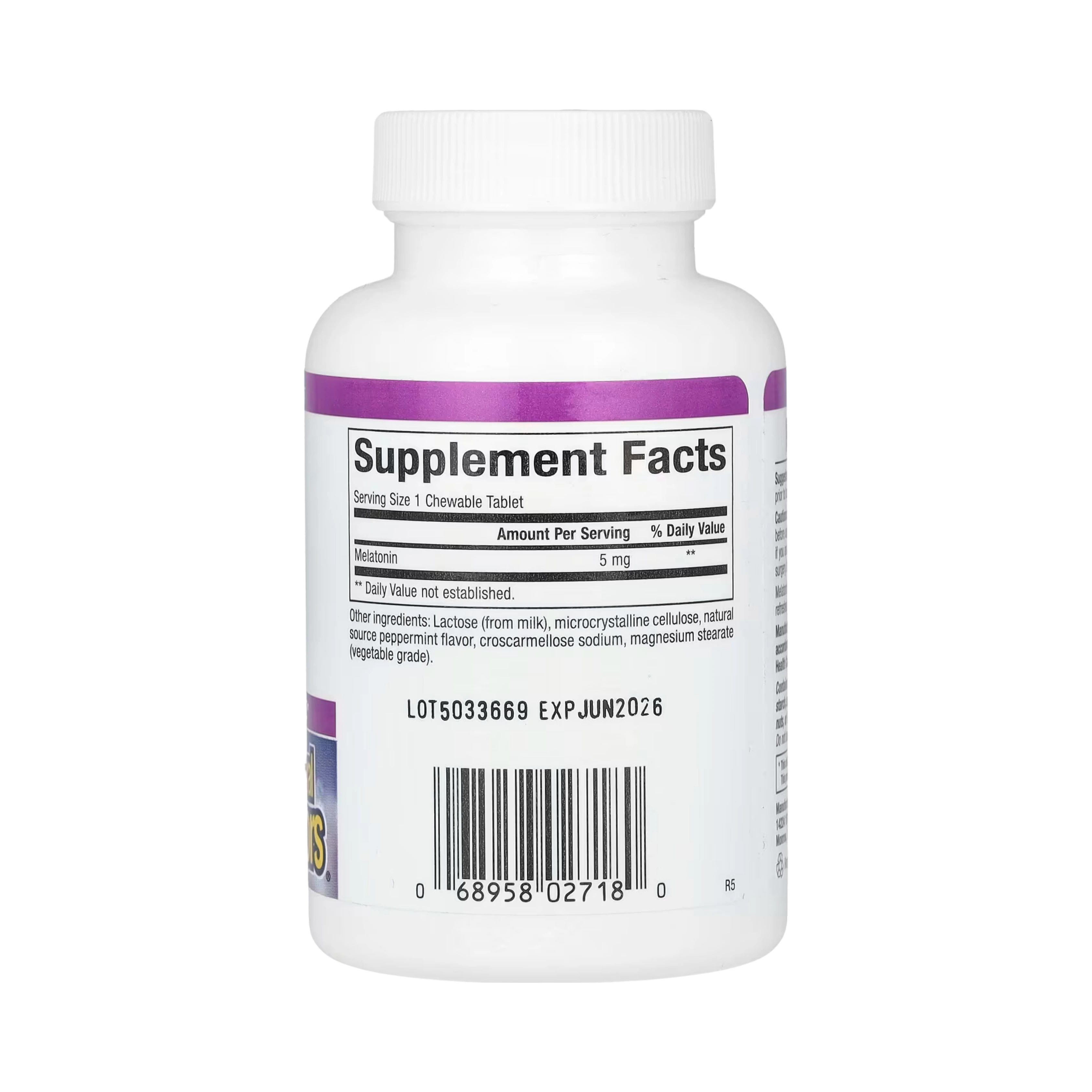 Natural Factors, Stress-Relax, Melatonin, 5 Mg, 180 Chewable Tablets