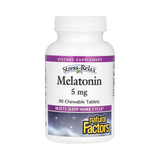 Natural Factors, Stress-Relax, Melatonin, 5 Mg, 90 Chewable Tablets