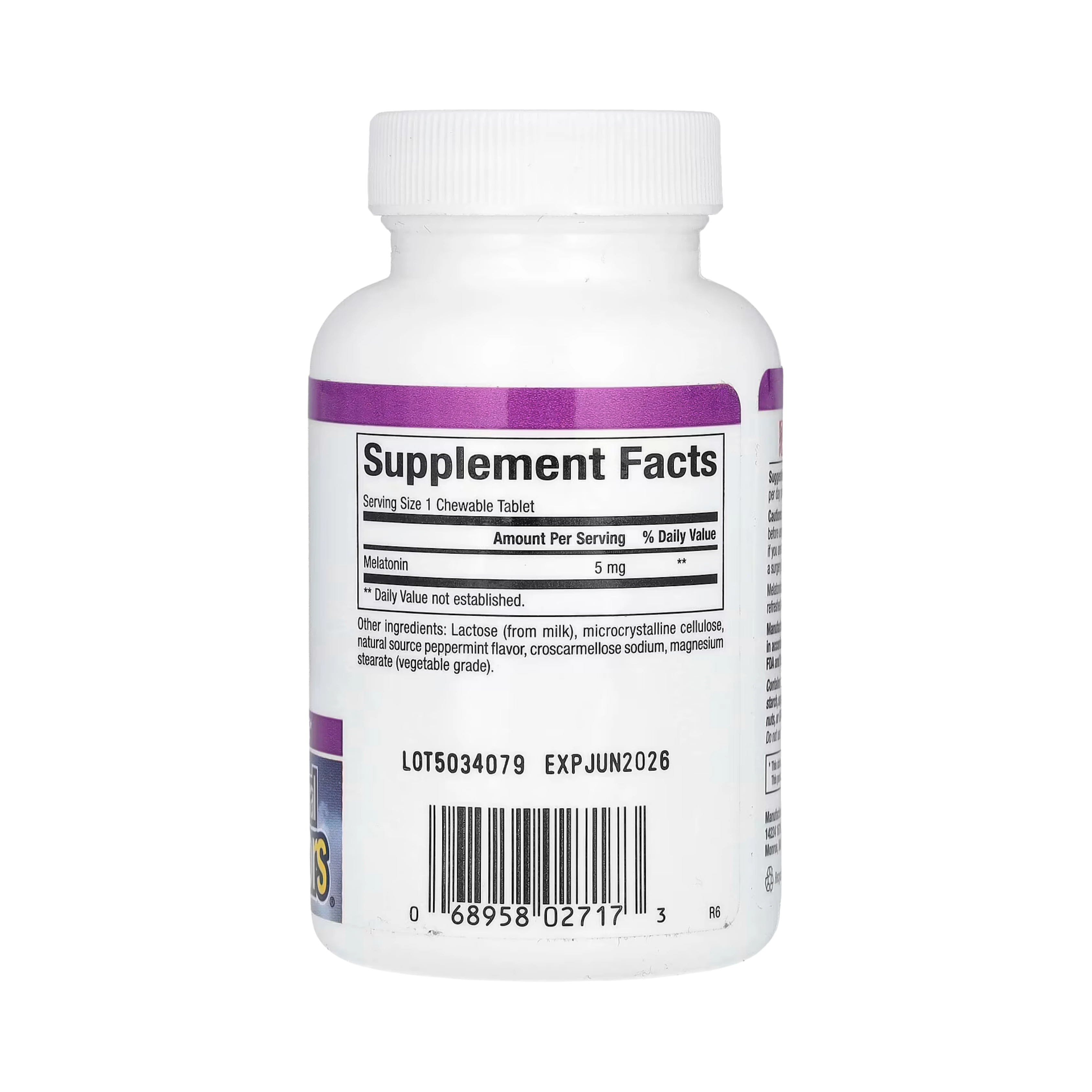 Natural Factors, Stress-Relax, Melatonin, 5 Mg, 90 Chewable Tablets
