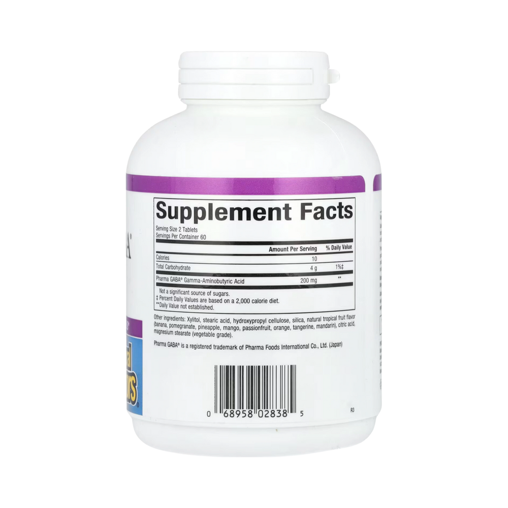 Natural Factors, Stress-Relax, Pharma GABA, 100 Mg, 120 Chewable Tablets
