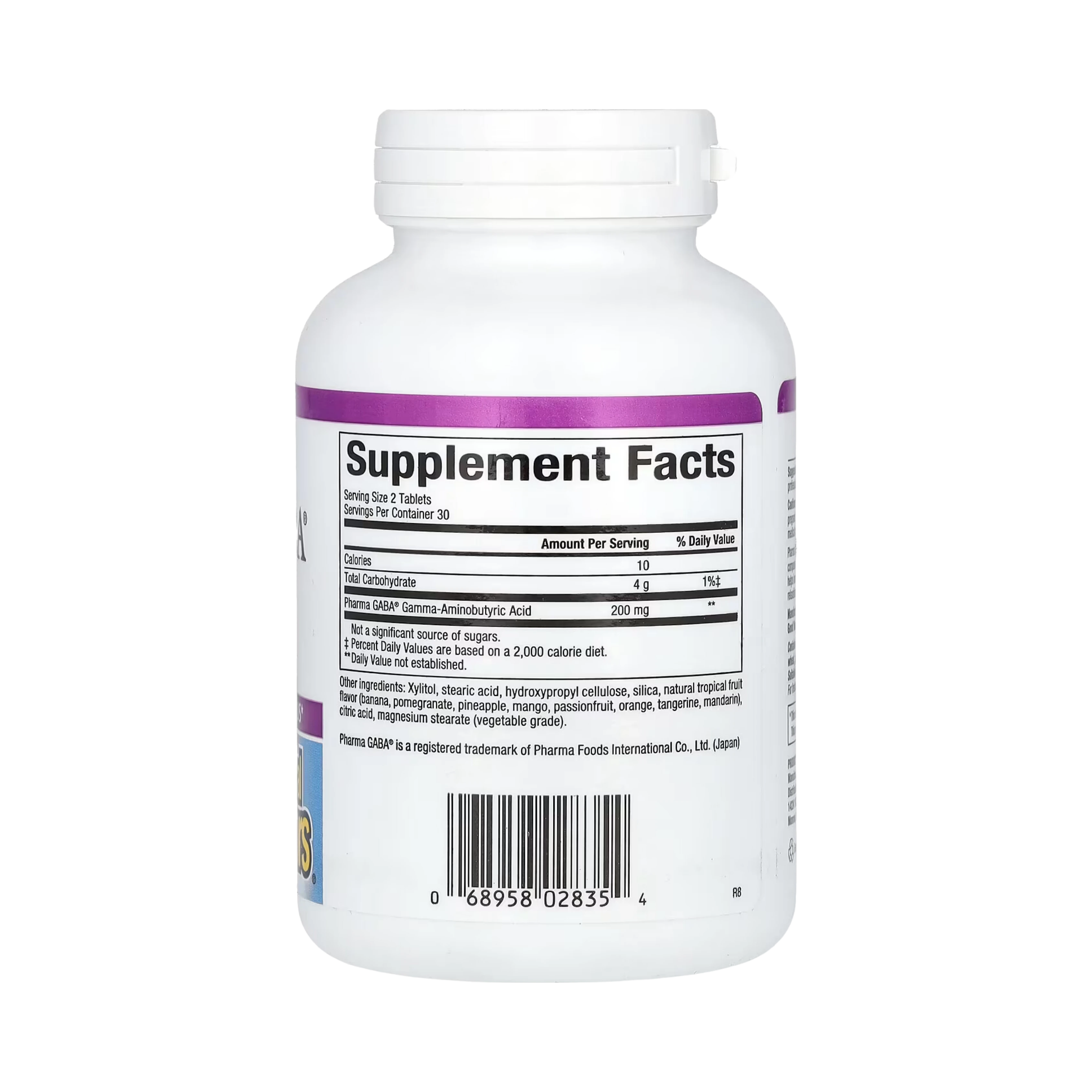 Natural Factors, Stress-Relax, Pharma GABA, 100 Mg, 60 Chewable Tablets