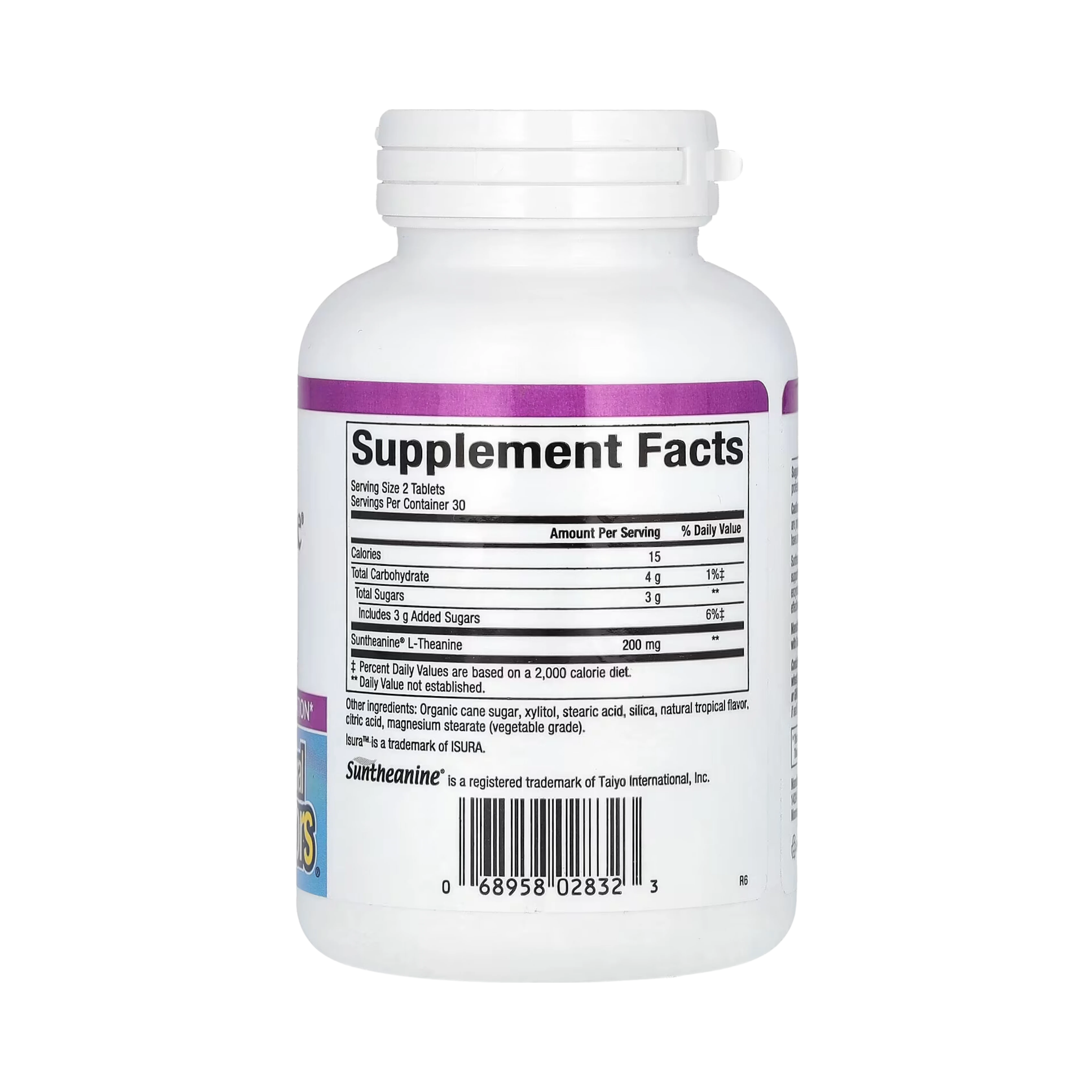 Natural Factors, Stress-Relax, Suntheanine, L-Theanine, 200 Mg, 60 Chewable Tablets