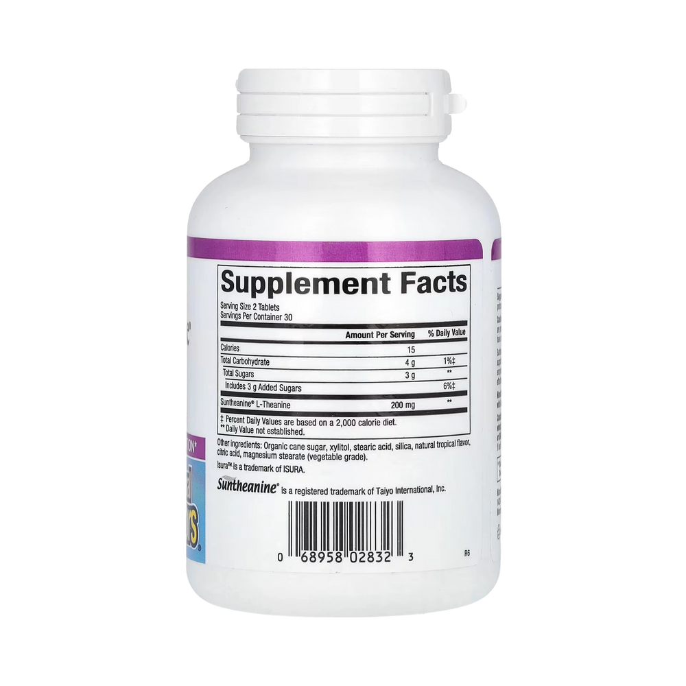 Natural Factors, Stress-Relax, Suntheanine, L-Theanine, 200 Mg, 60 Chewable Tablets