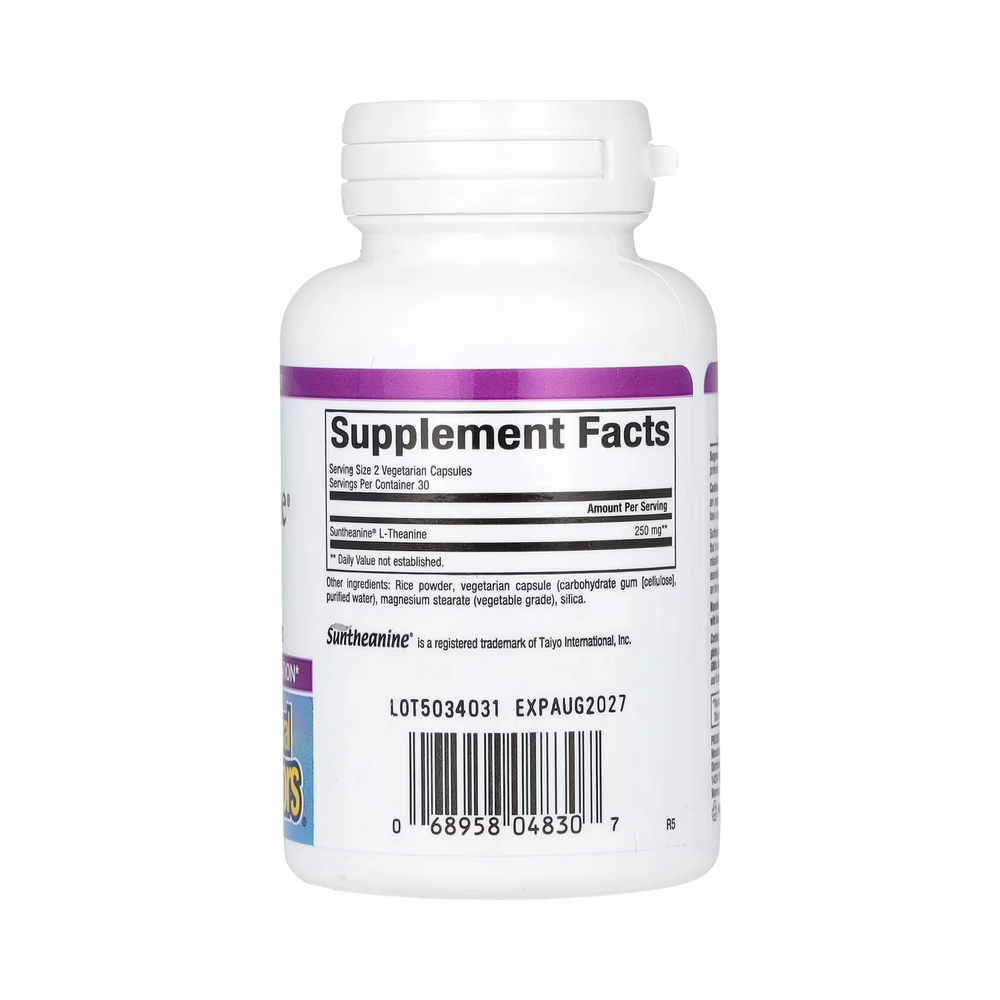 Natural Factors, Stress-Relax, Suntheanine, L-Theanine, 250 Mg, 60 Vegetarian Capsules