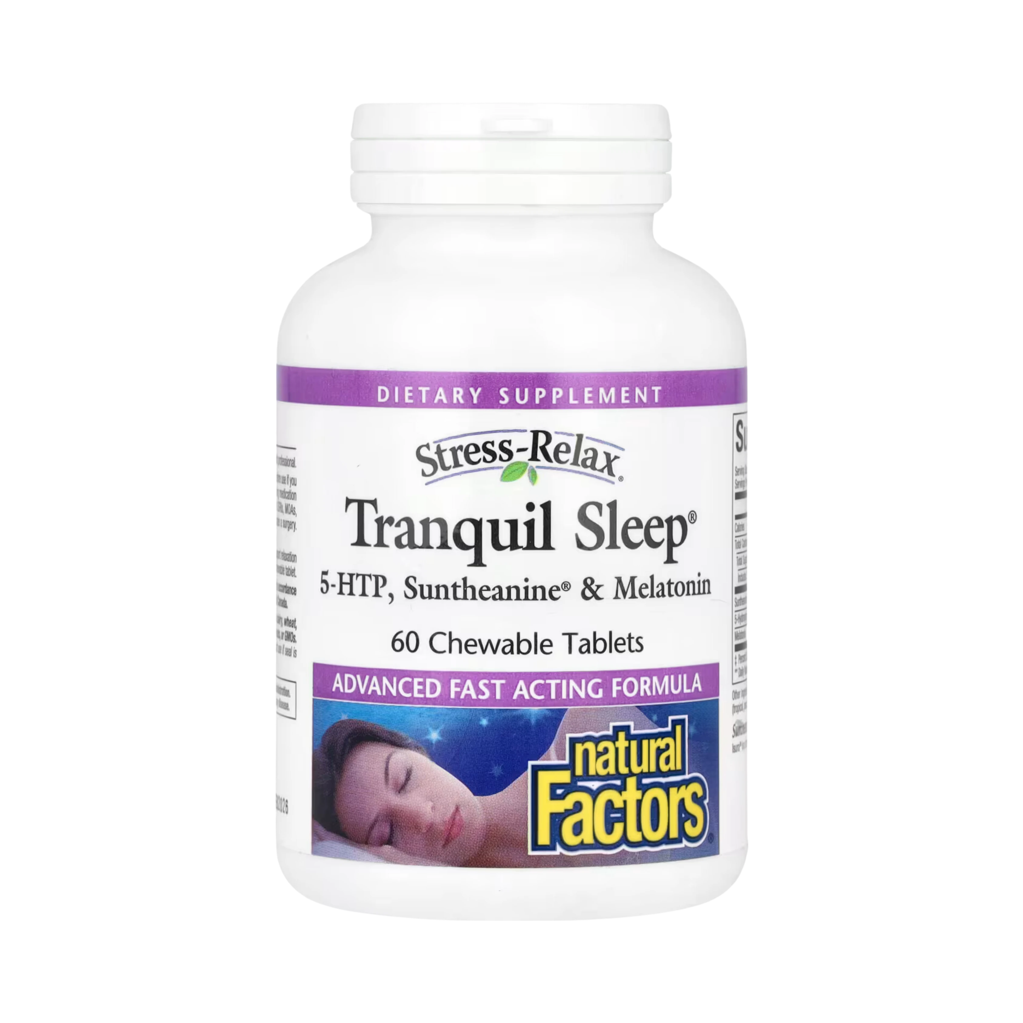 Natural Factors, Stress-Relax, Tranquil Sleep, 60 Chewable Tablets