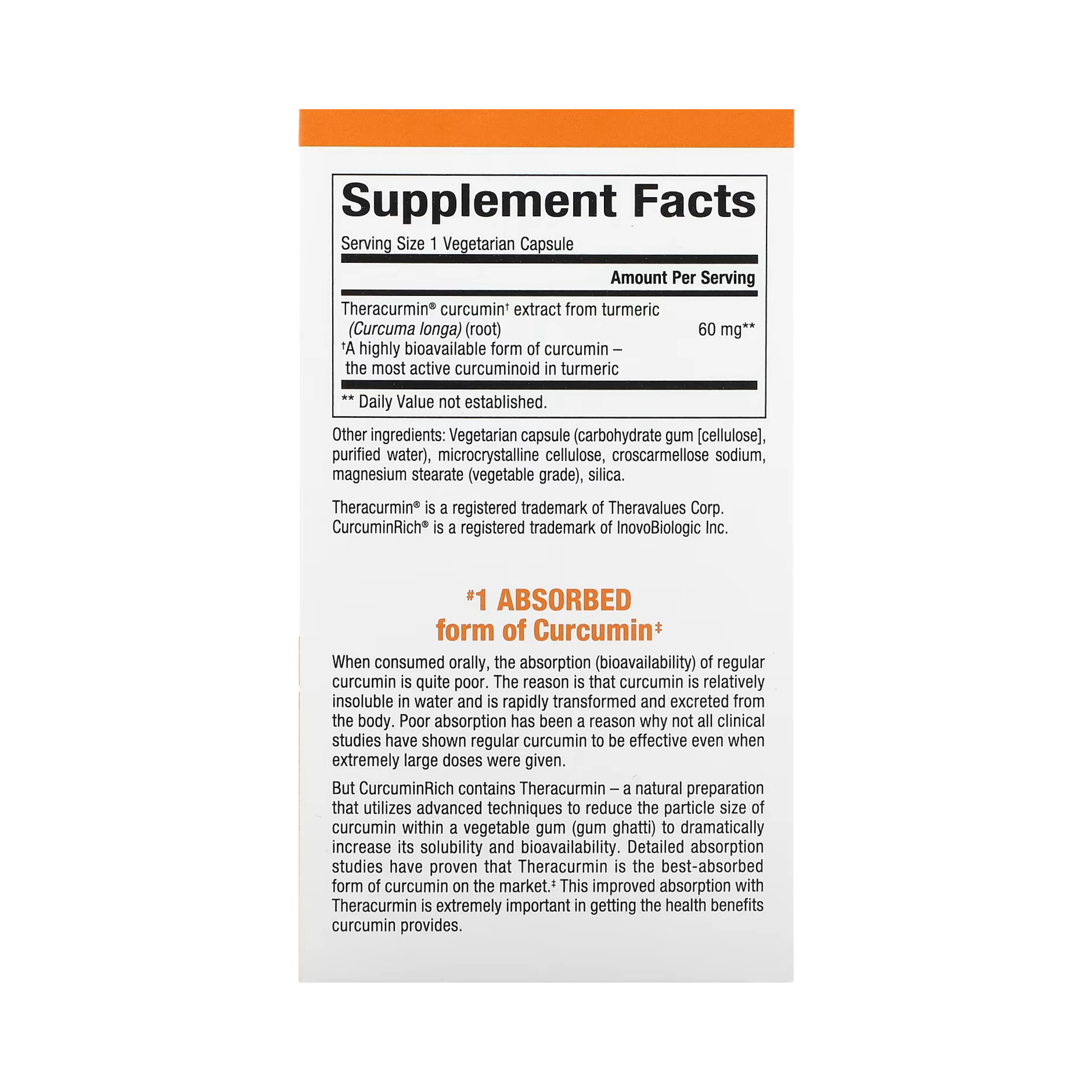 Natural Factors, Theracurmin, Double Strength, 30 Vegetarian Capsules