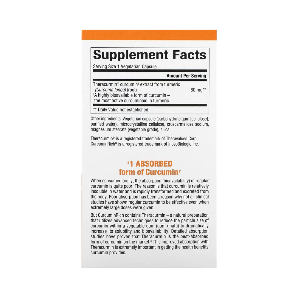 Natural Factors, Theracurmin, Double Strength, 30 Vegetarian Capsules