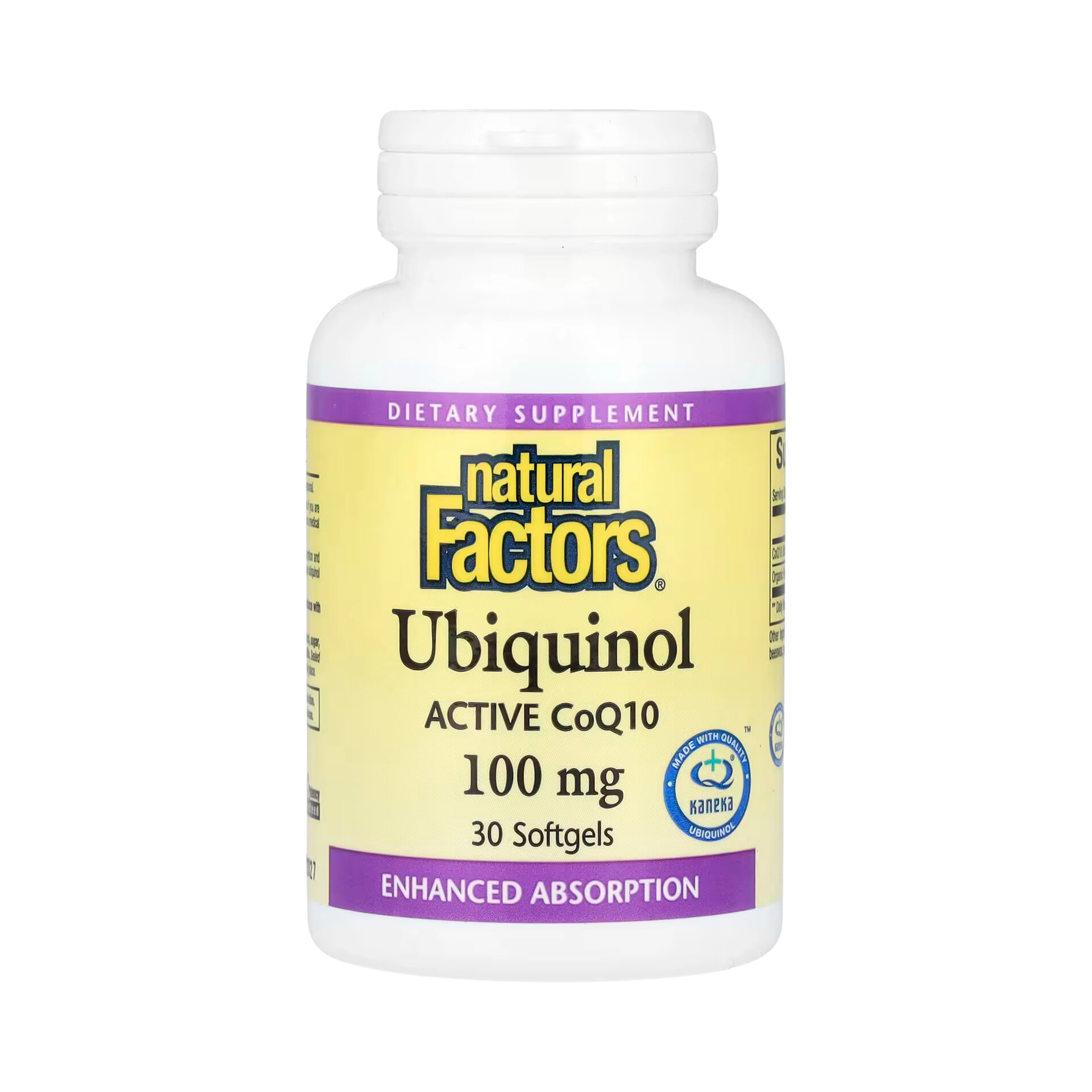 Natural Factors, Ubiquinol, Active CoQ10, 100 Mg, 30 Softgels