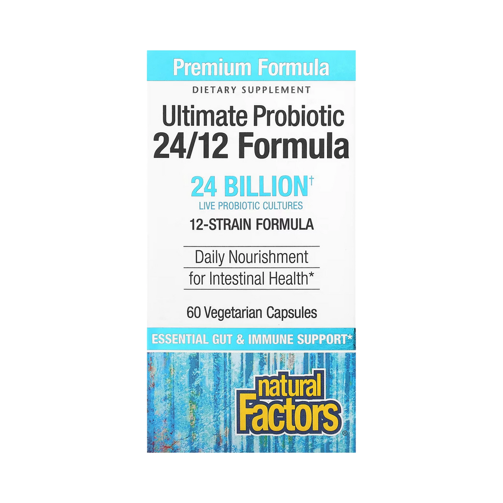 Natural Factors, Ultimate Probiotic, 24/12 Formula, 24 Billion, 60 Vegetarian Capsules