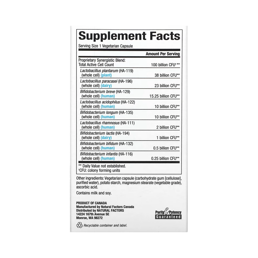 Natural Factors, Ultimate Probiotic, Critical Care, 100 Billion CFU, 30 Vegetarian Capsules