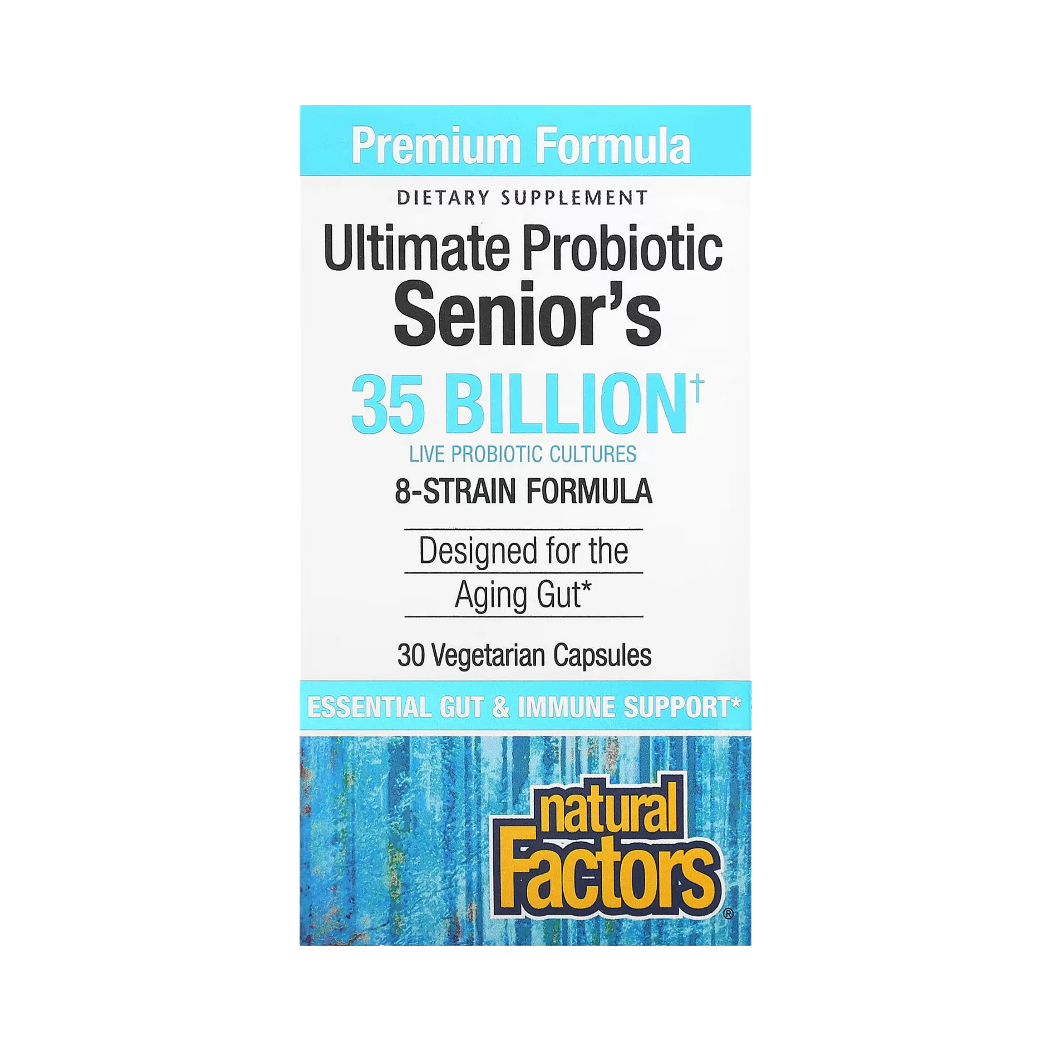 Natural Factors, Ultimate Probiotic, Senior's, 35 Billion CFUs, 30 Vegetarian Capsules