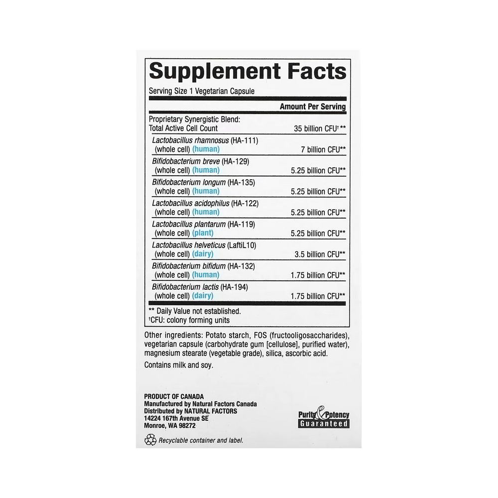 Natural Factors, Ultimate Probiotic, Senior's, 35 Billion CFUs, 30 Vegetarian Capsules