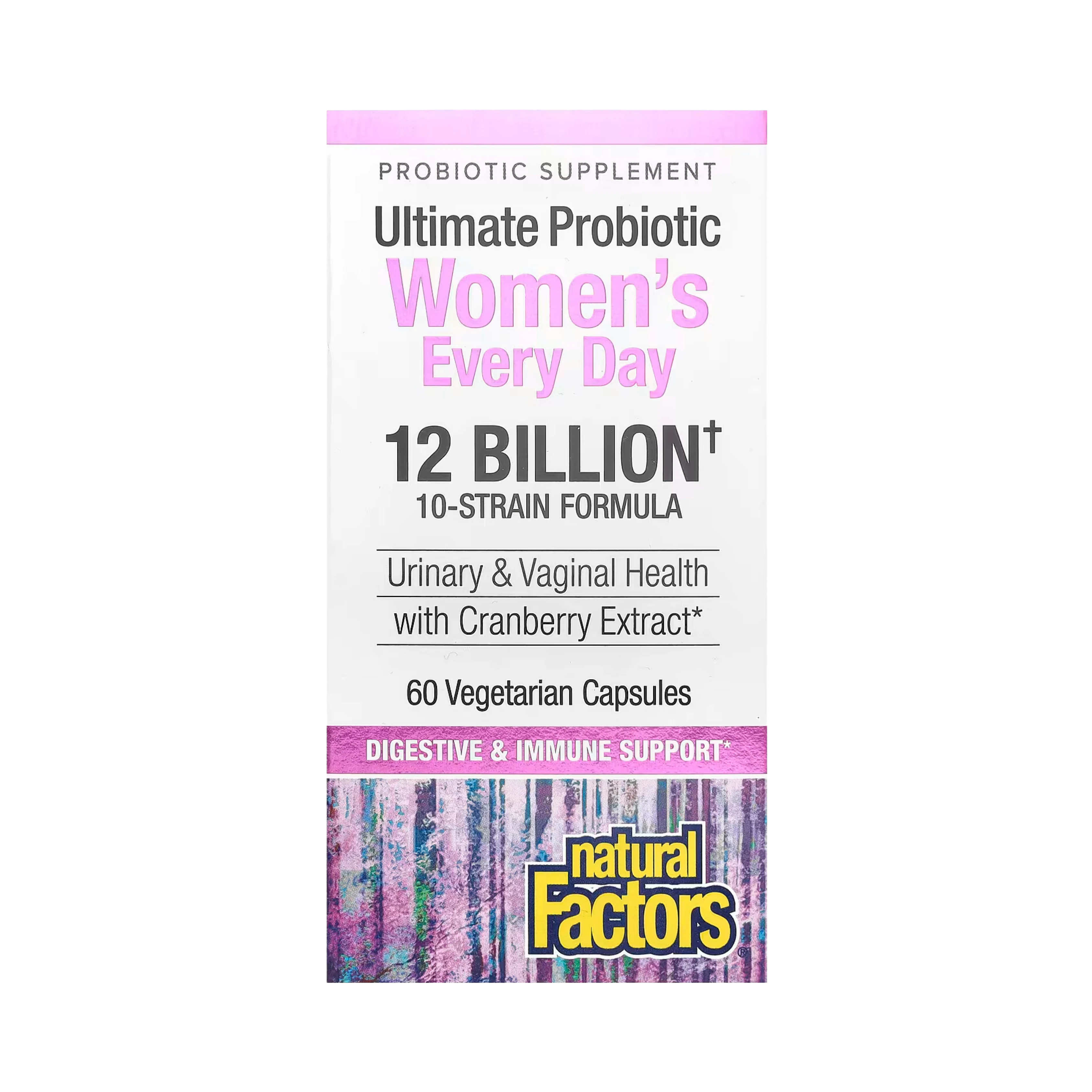 Natural Factors, Ultimate Probiotic Women's Every Day, 12 Billion, 60 Vegetarian Capsules