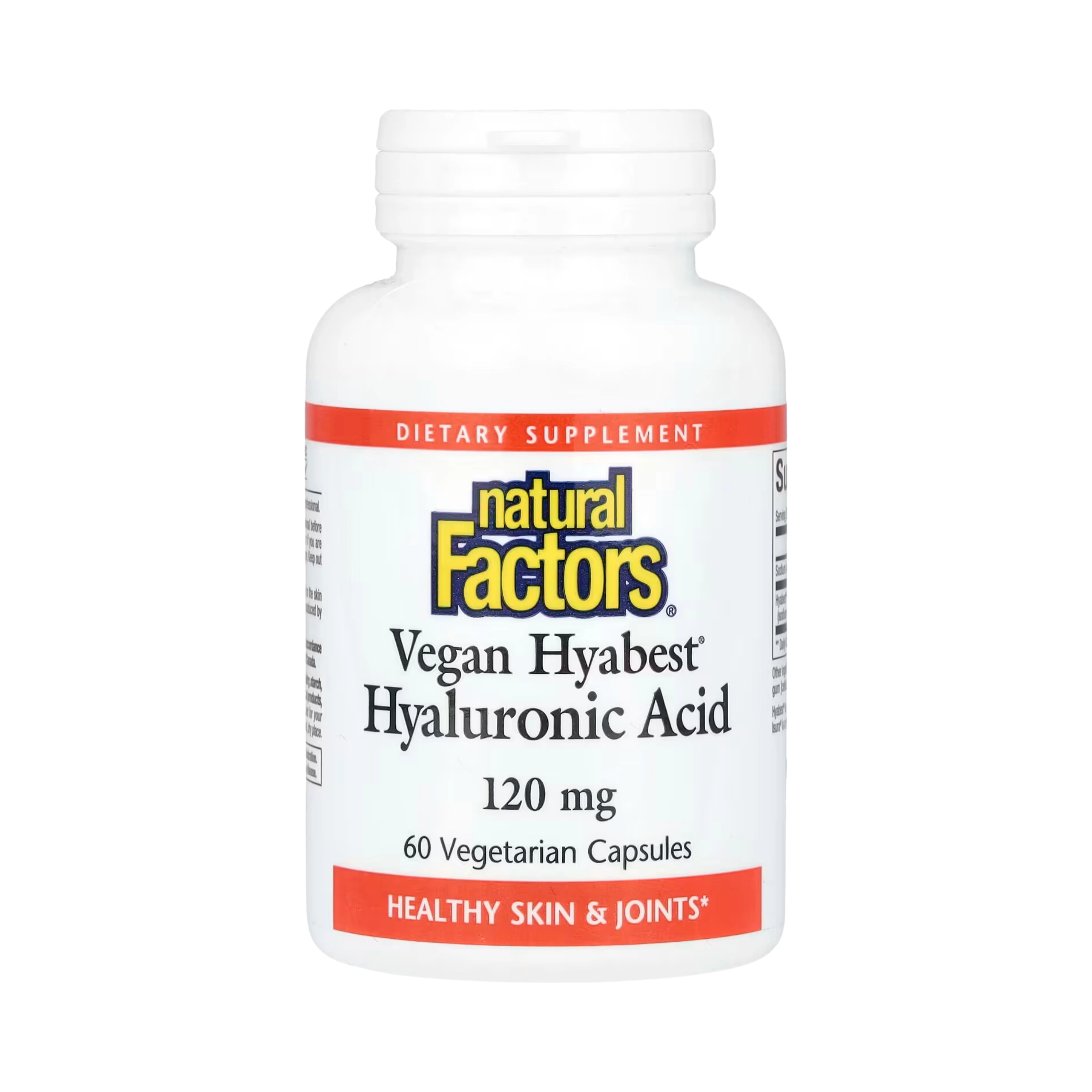 Natural Factors, Vegan Hyabest, Hyaluronic Acid, 120 Mg, 60 Vegetarian Capsules