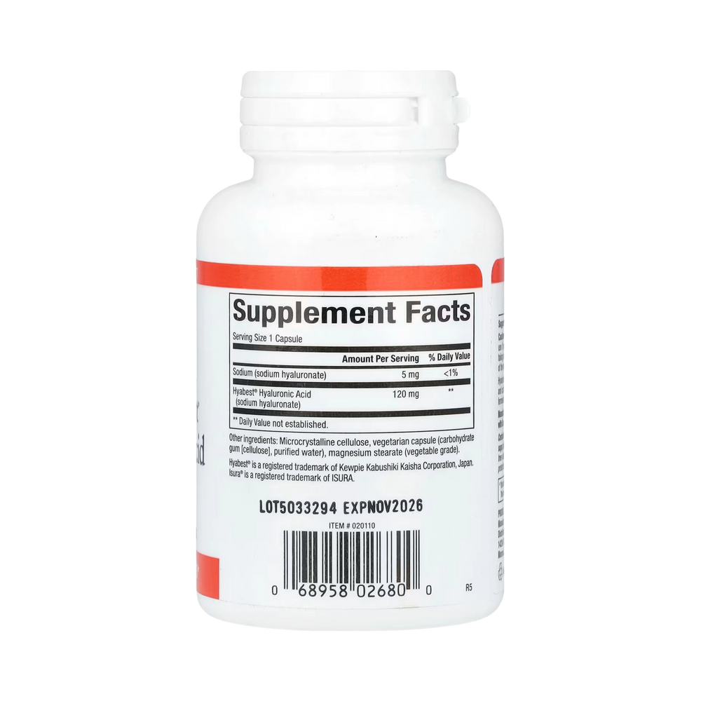 Natural Factors, Vegan Hyabest, Hyaluronic Acid, 120 Mg, 60 Vegetarian Capsules