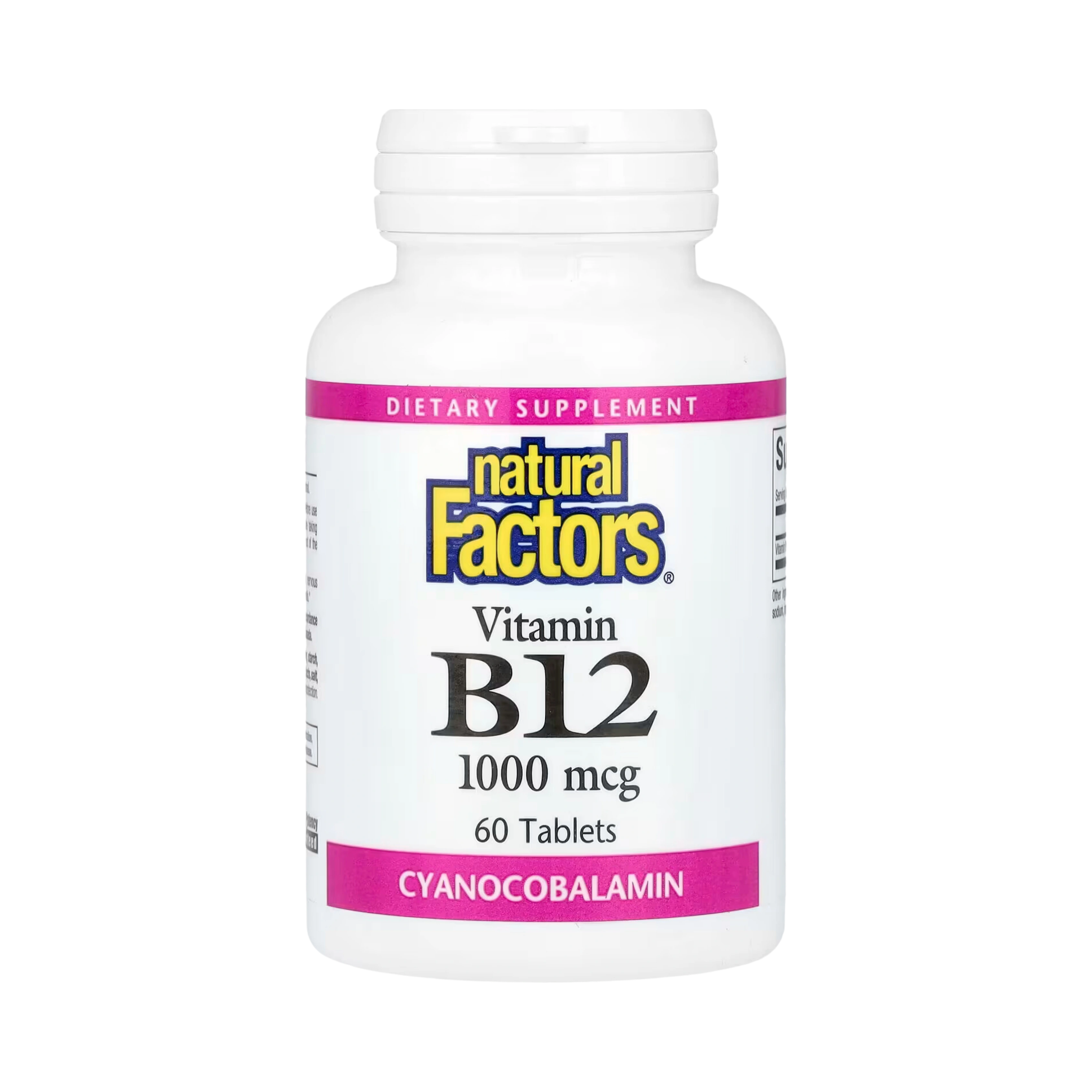 Natural Factors, Vitamin B12, 1,000 Mcg, 60 Tablets