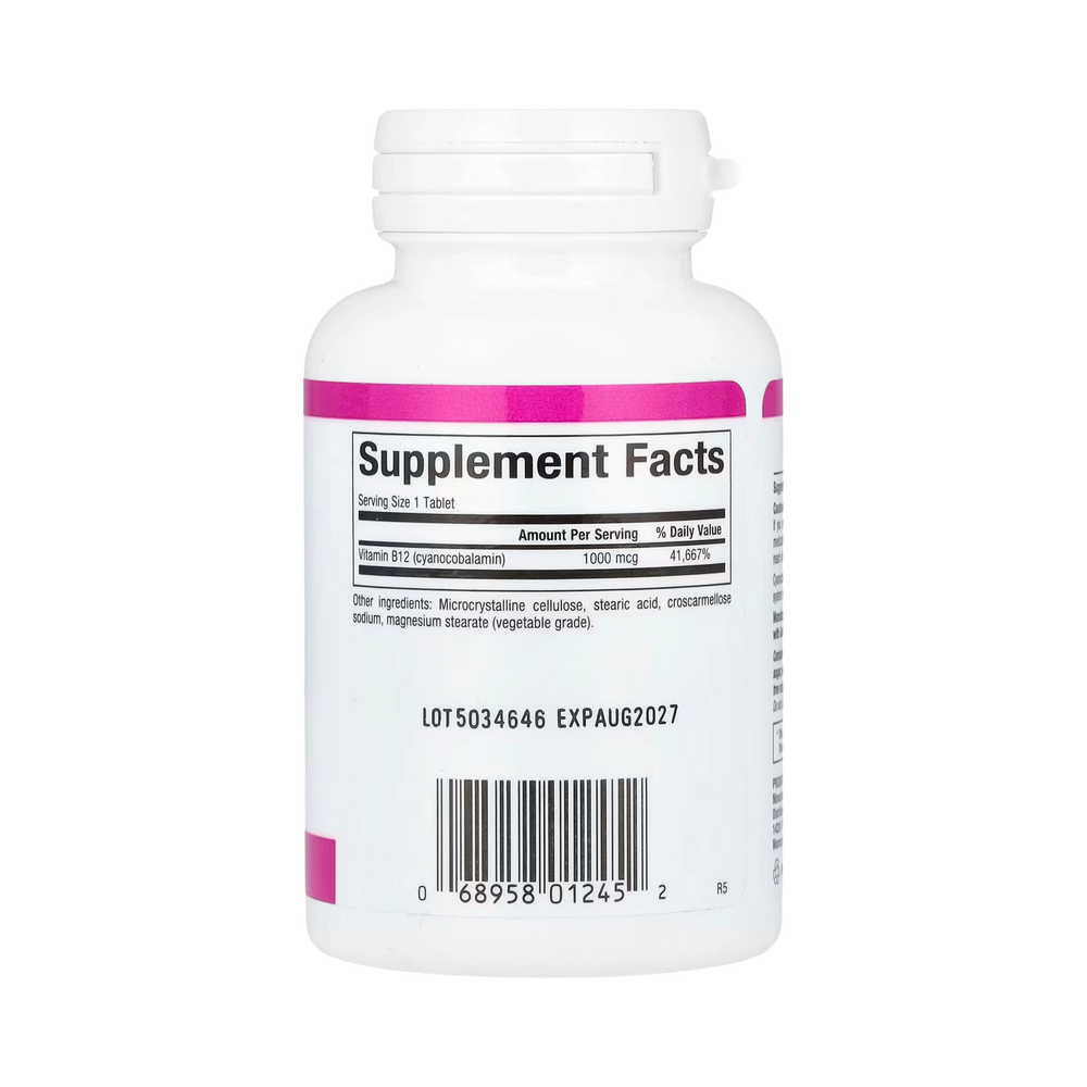 Natural Factors, Vitamin B12, 1,000 Mcg, 60 Tablets