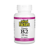 Natural Factors, Vitamin B2, Riboflavin, 100 mg, 90 Tablets