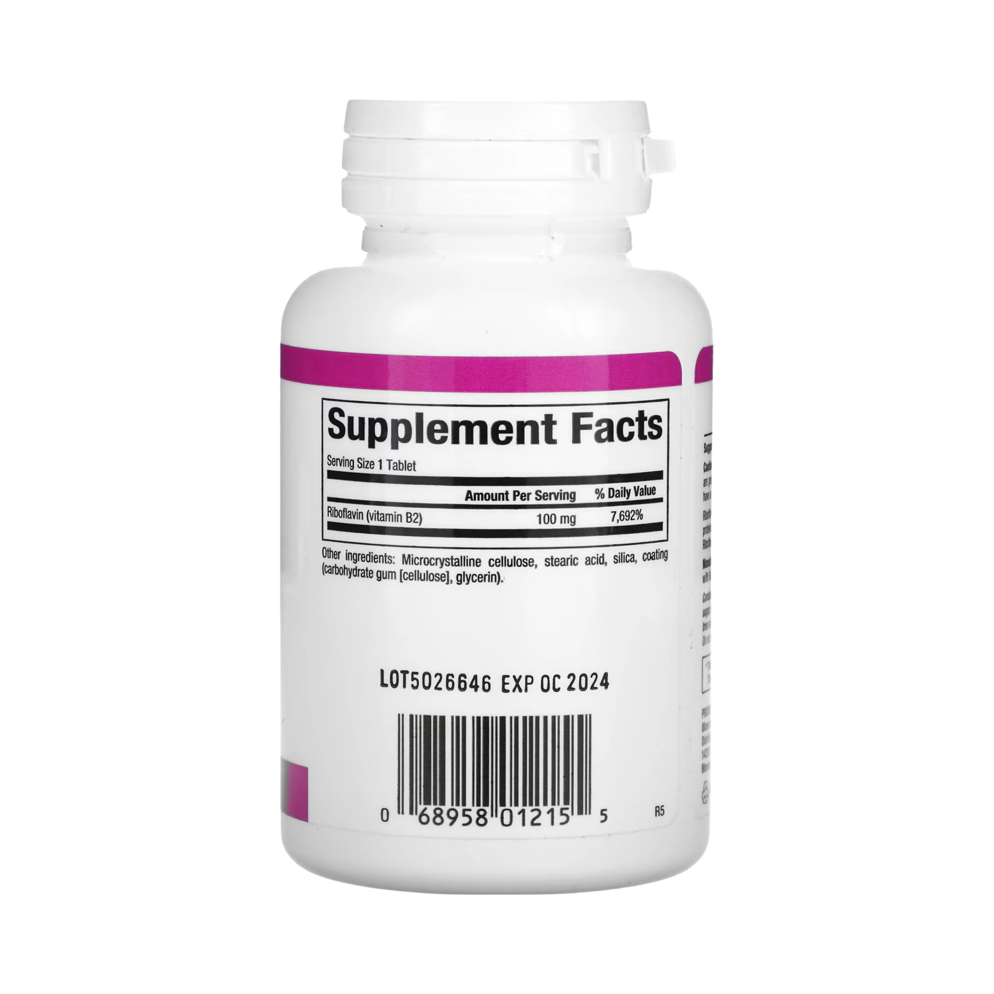 Natural Factors, Vitamin B2, Riboflavin, 100 mg, 90 Tablets