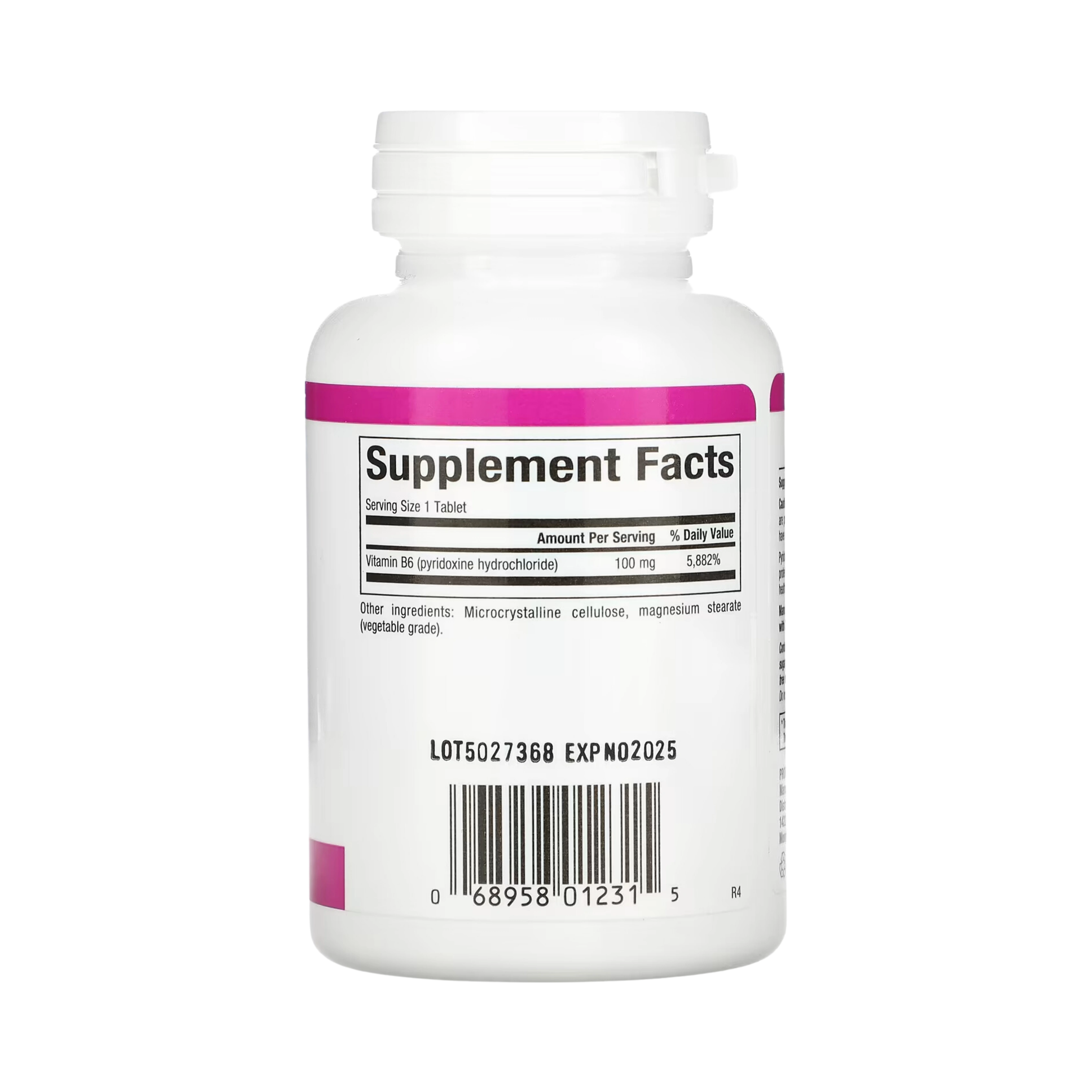 Natural Factors, Vitamin B6, Pyridoxine HCl, 100 mg, 90 Tablets