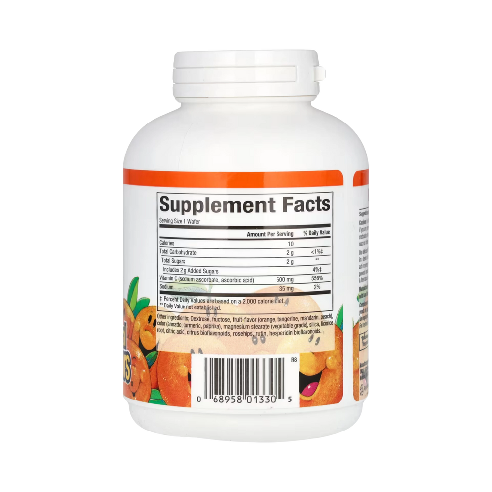 Natural Factors, Vitamin C, Fruit-Flavor Chew, Tangy Orange, 500 Mg, 90 Chewable Wafers