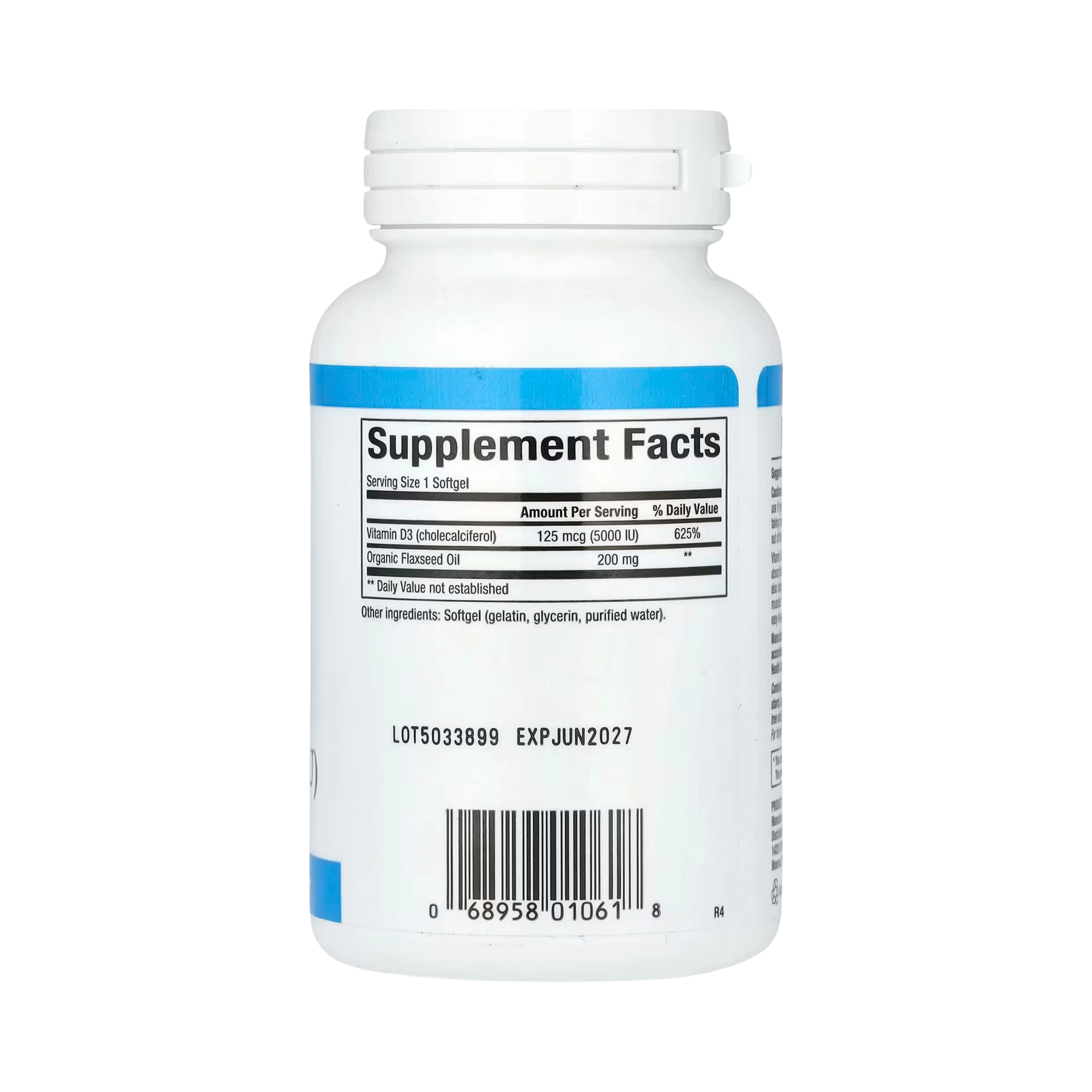 Natural Factors, Vitamin D3, 125 mcg (5,000 IU), 240 Softgels